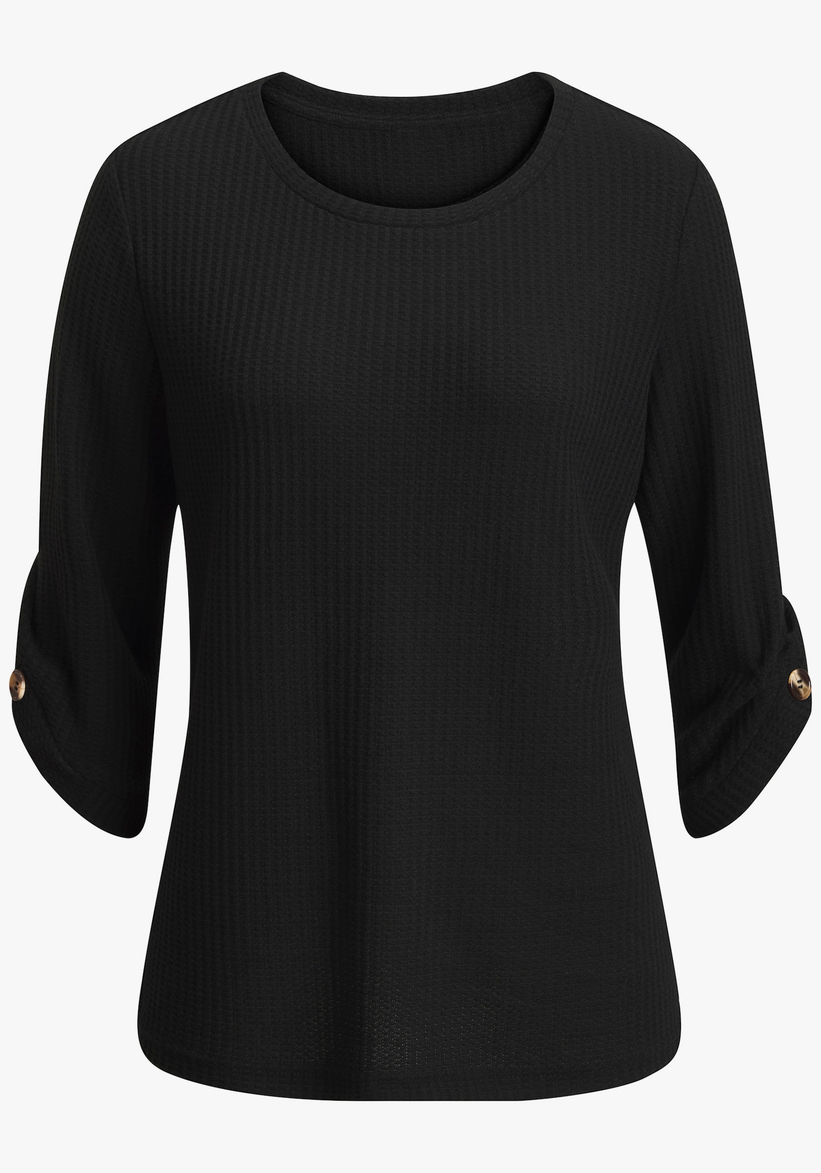 LASCANA 3/4-Arm-Shirt - schwarz