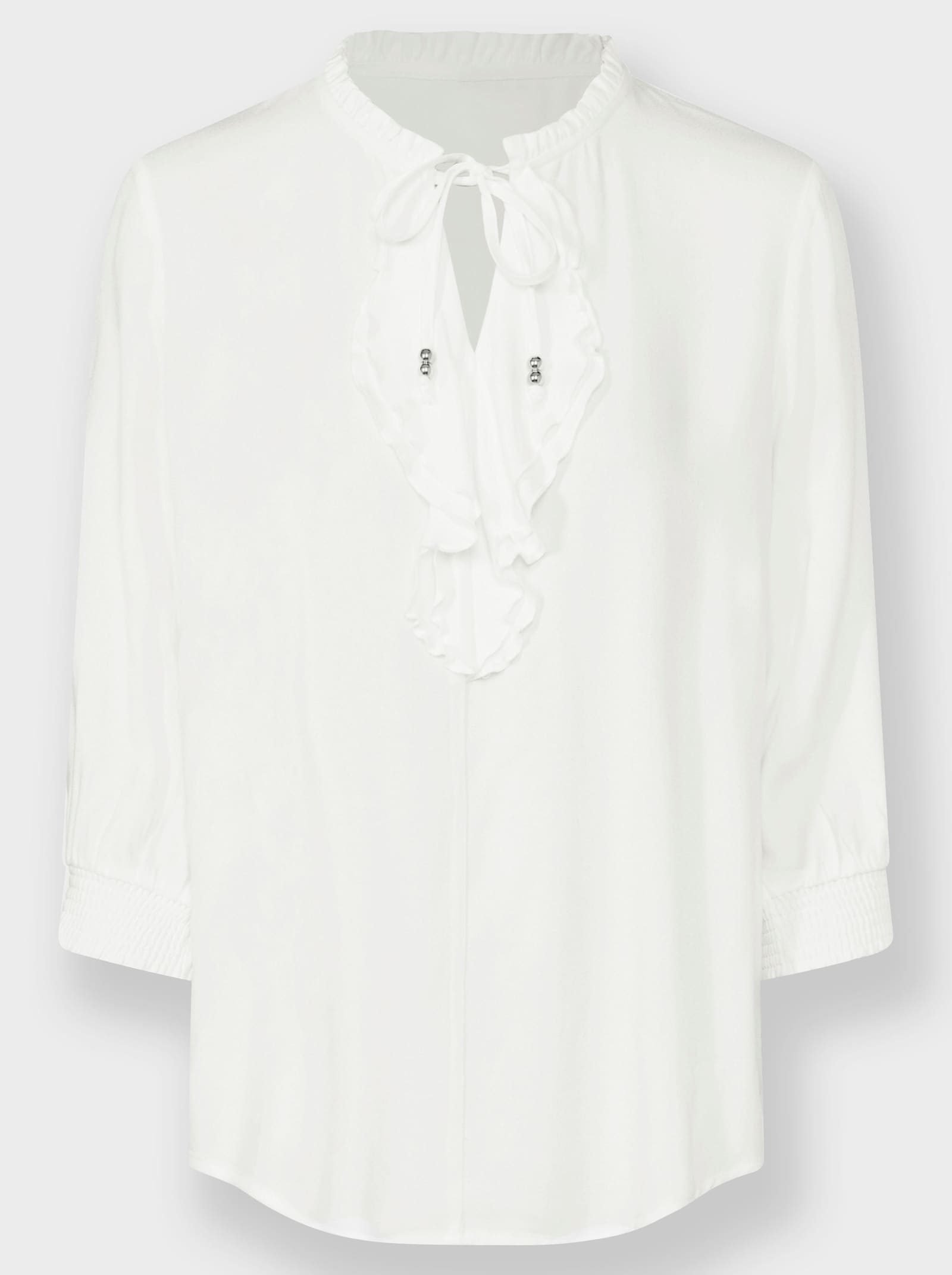 Tunika mit Raffung - ecru