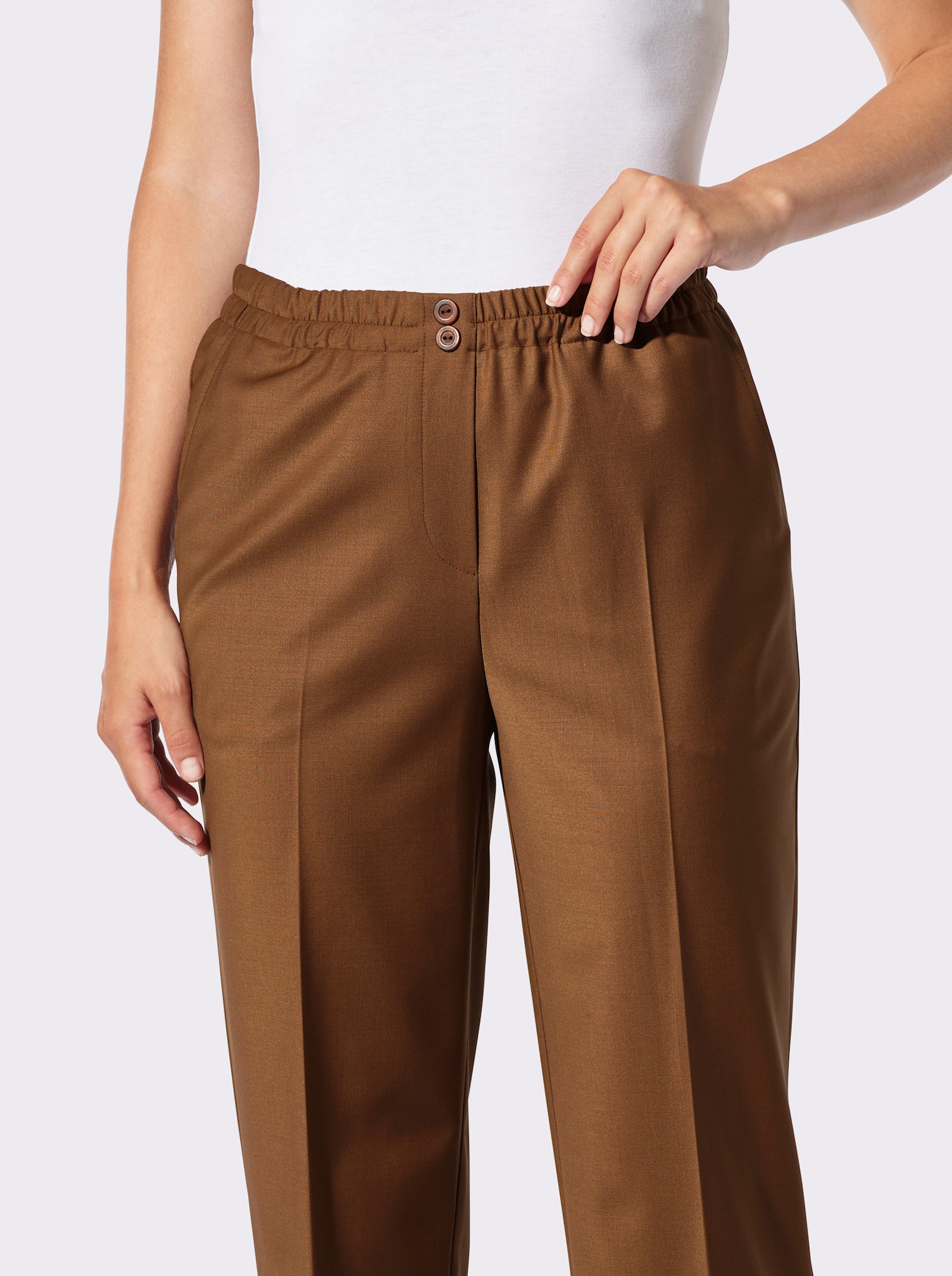 Come on Schlupfhose mit Sicherheitstaschen - braun