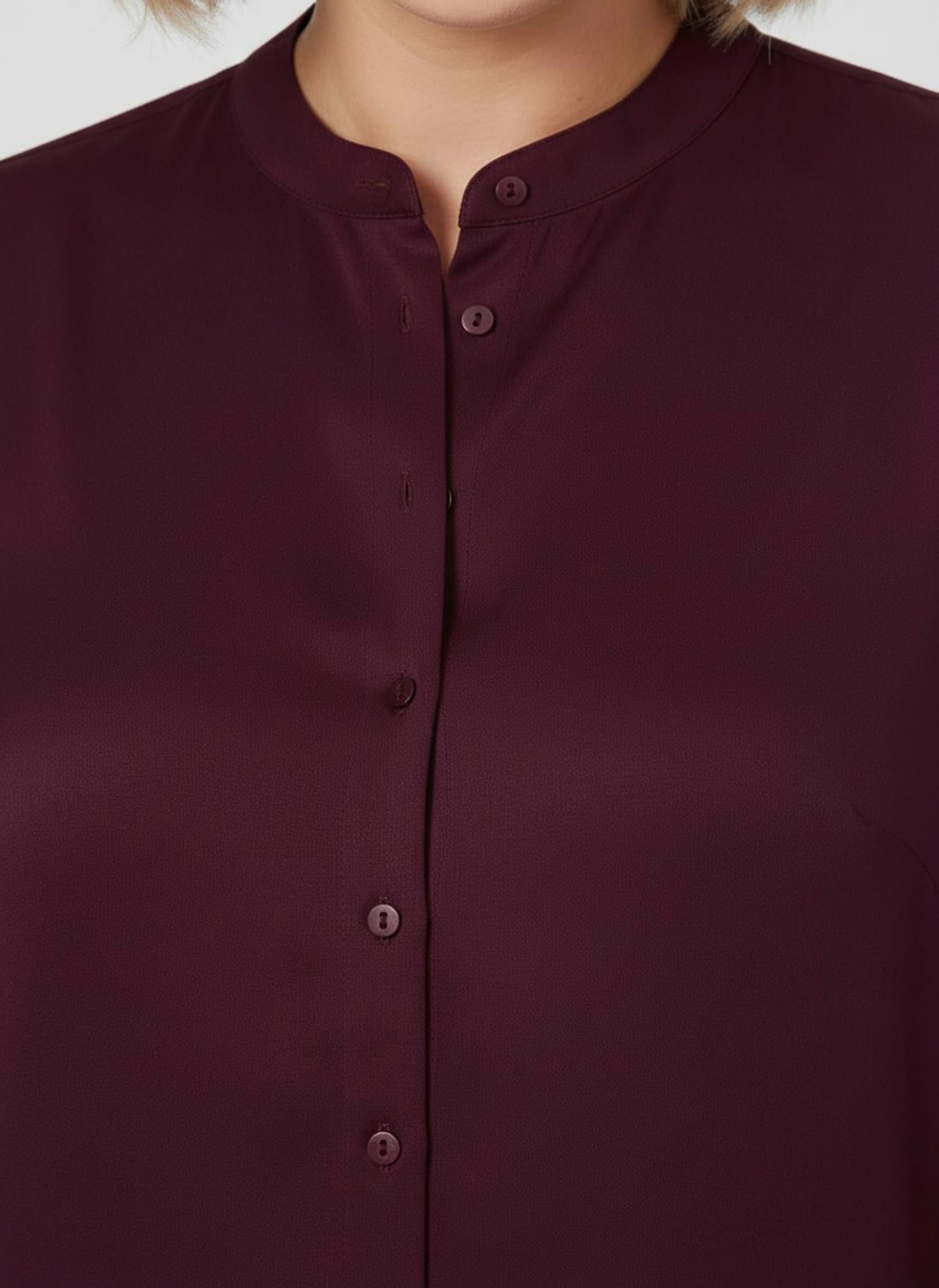 Longbluse mit langen Seitenschlitzen - bordeaux
