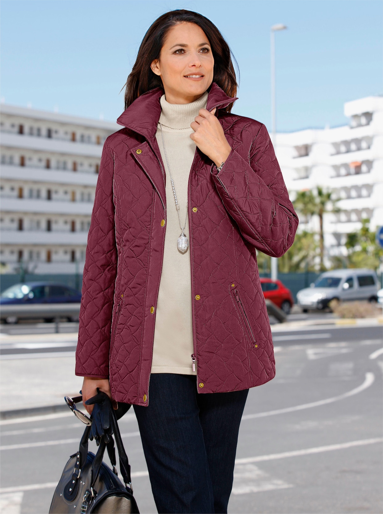 Steppjacke - bordeaux