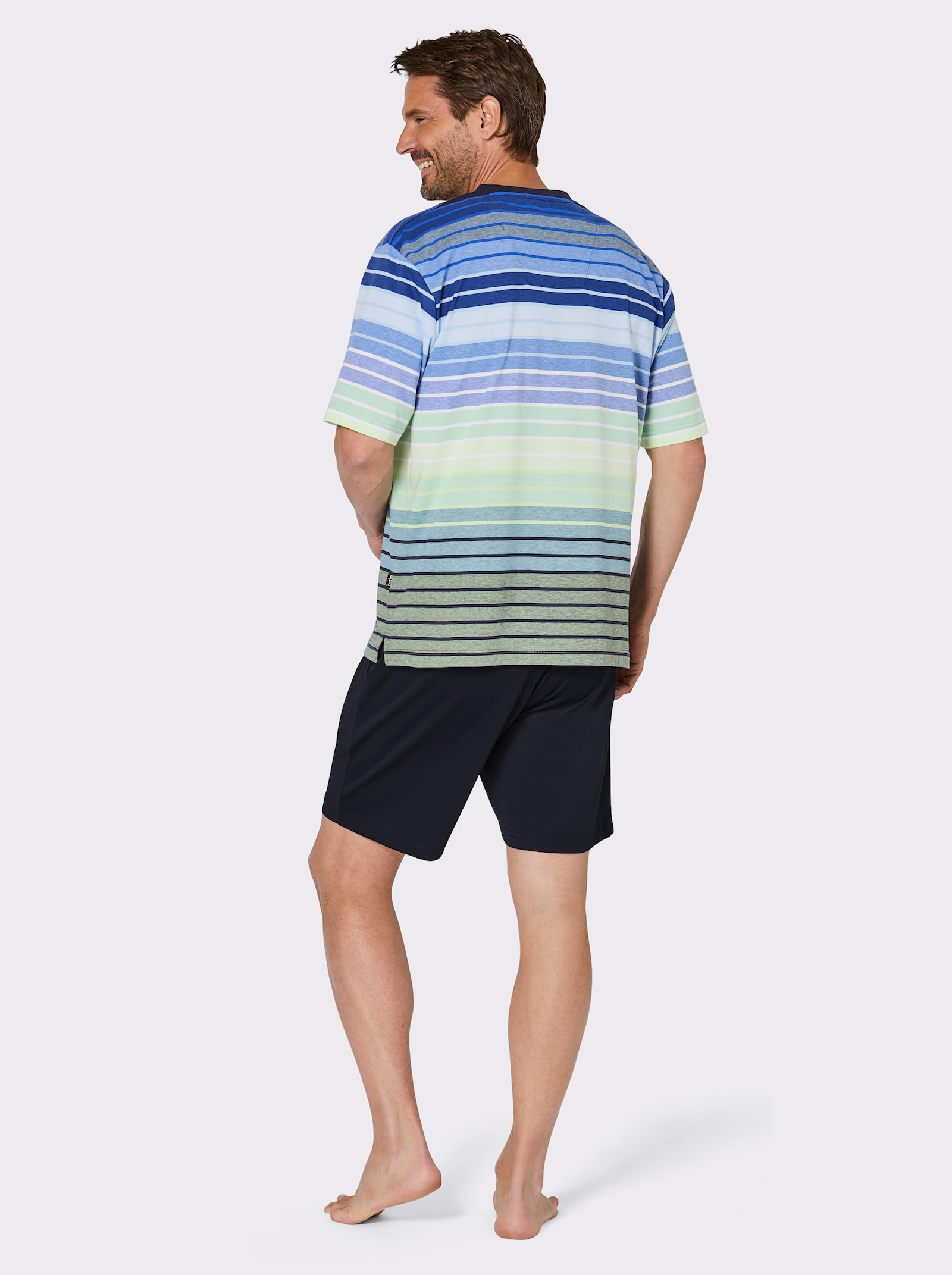 Hajo Shorty - marine-pistazie-geringelt