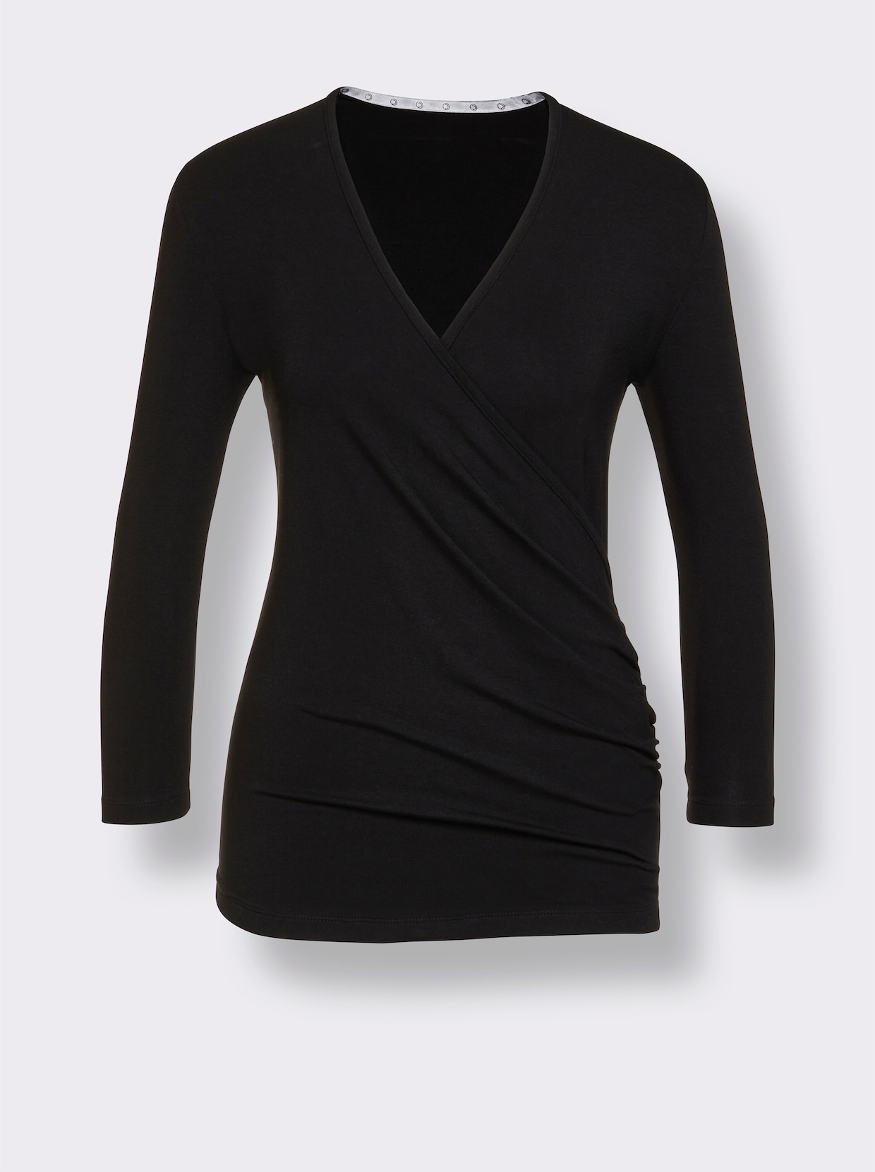 CREATION L PREMIUM Shirt met 3/4-mouw - zwart