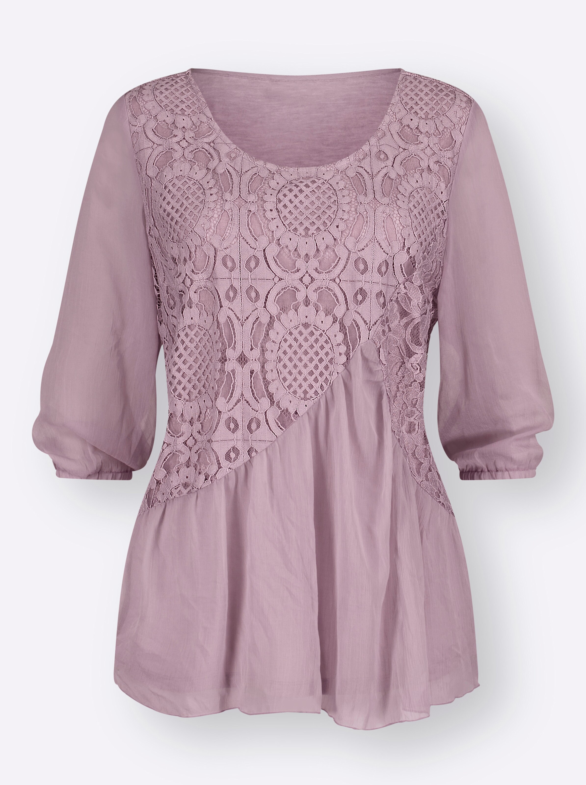 Witt Weiden Damen Spitzenbluse mauve  - Onlineshop Witt Weiden