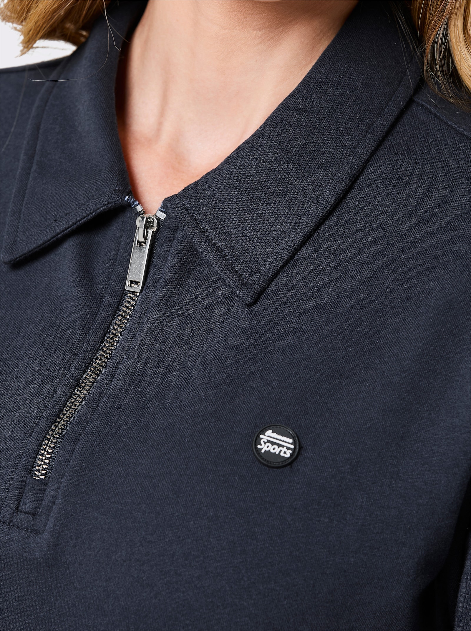 Catamaran Sports Freizeitshirt mit Polokragen und Reißverschluss - marine