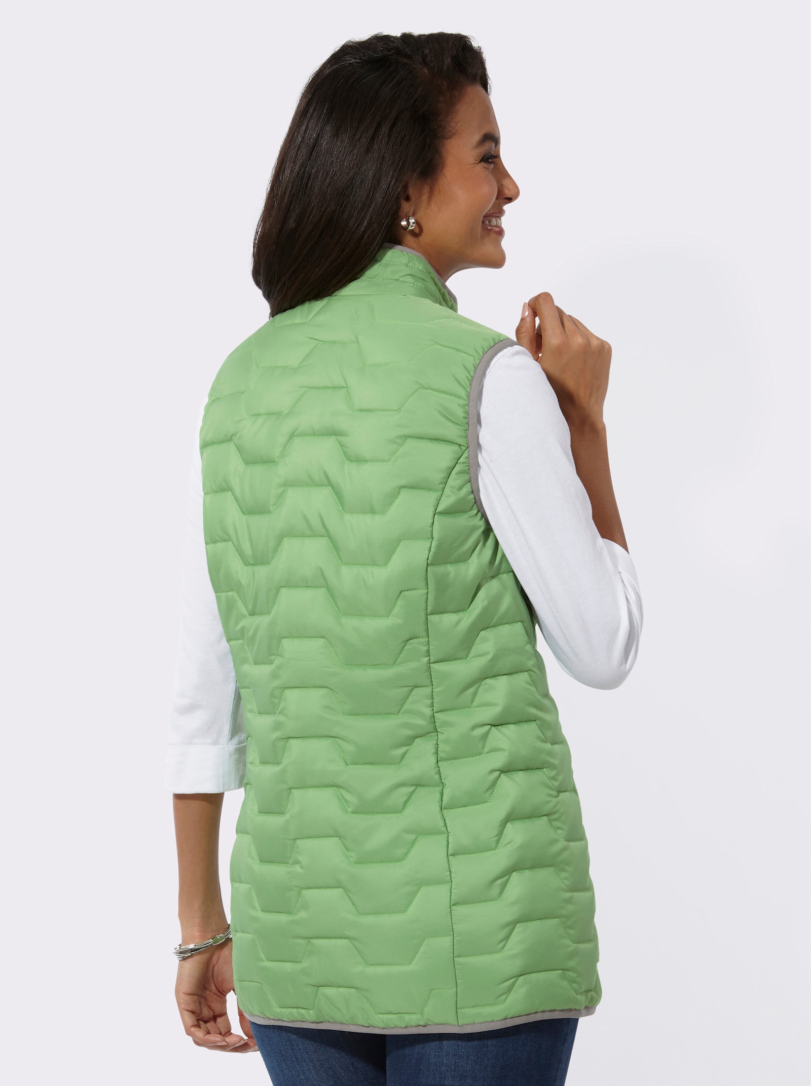 Steppweste aus recyceltem Polyester - apfel