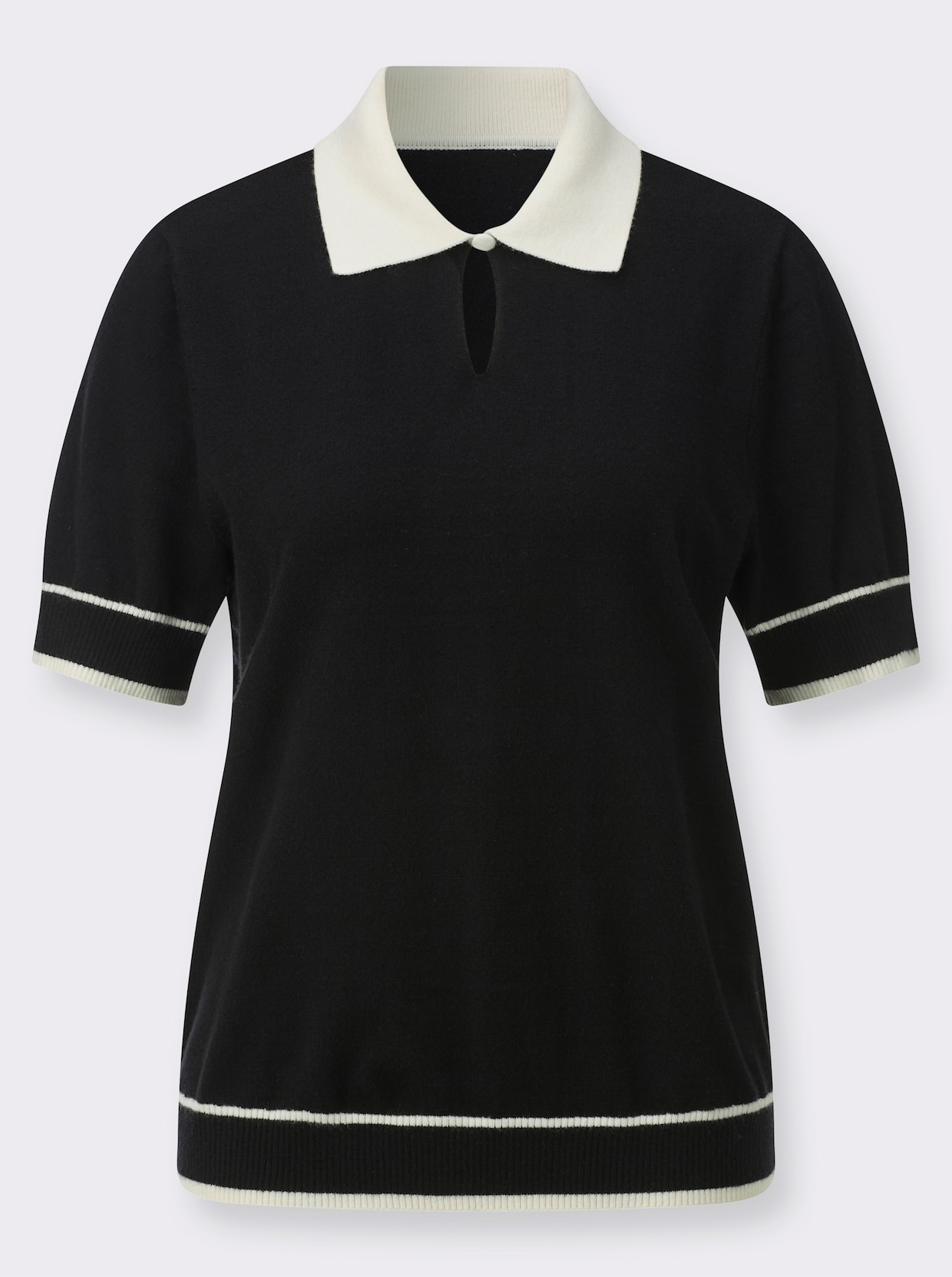 Polopullover - schwarz-champagner