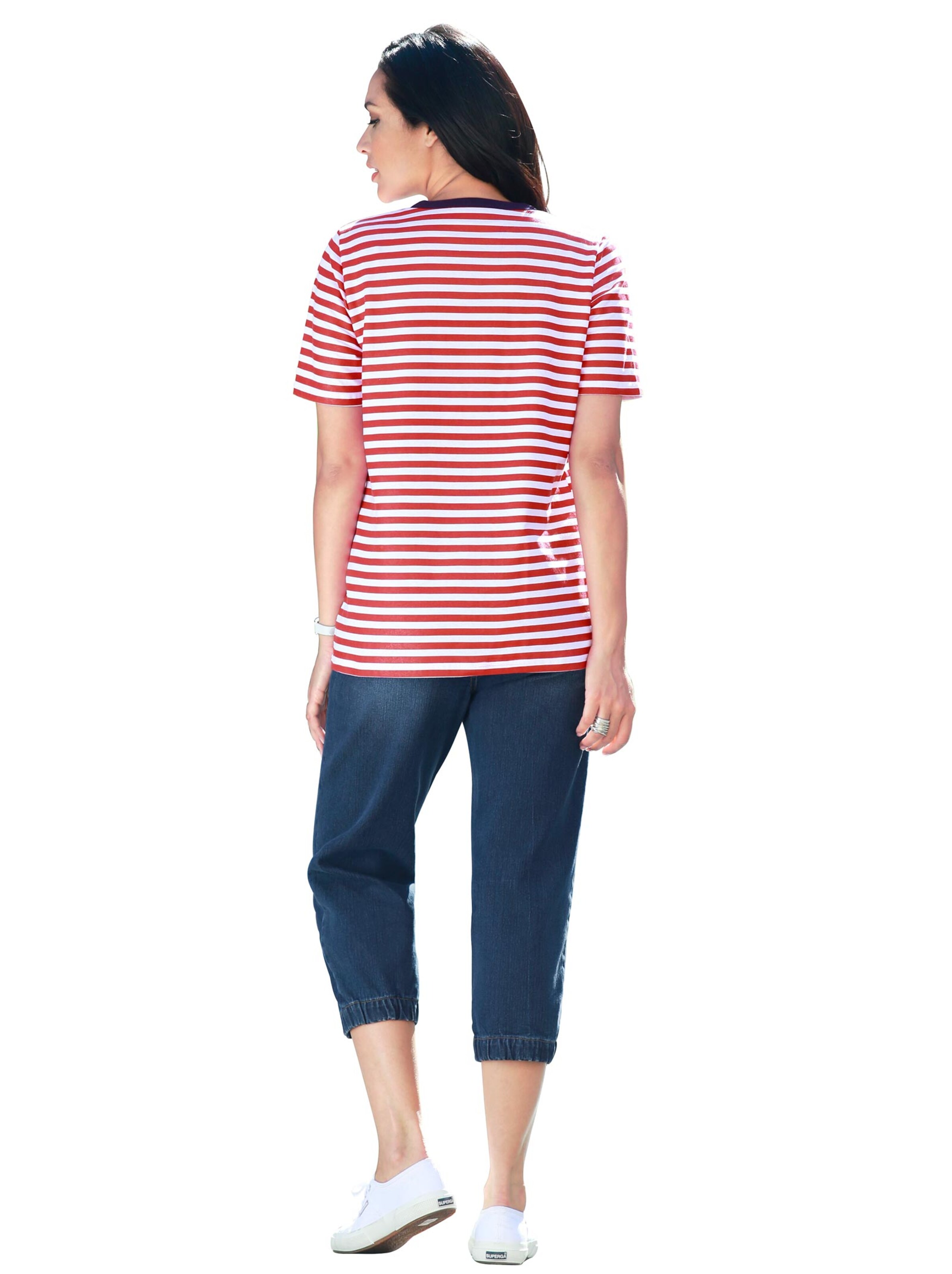 Shirt - rot-weiß-gestreift