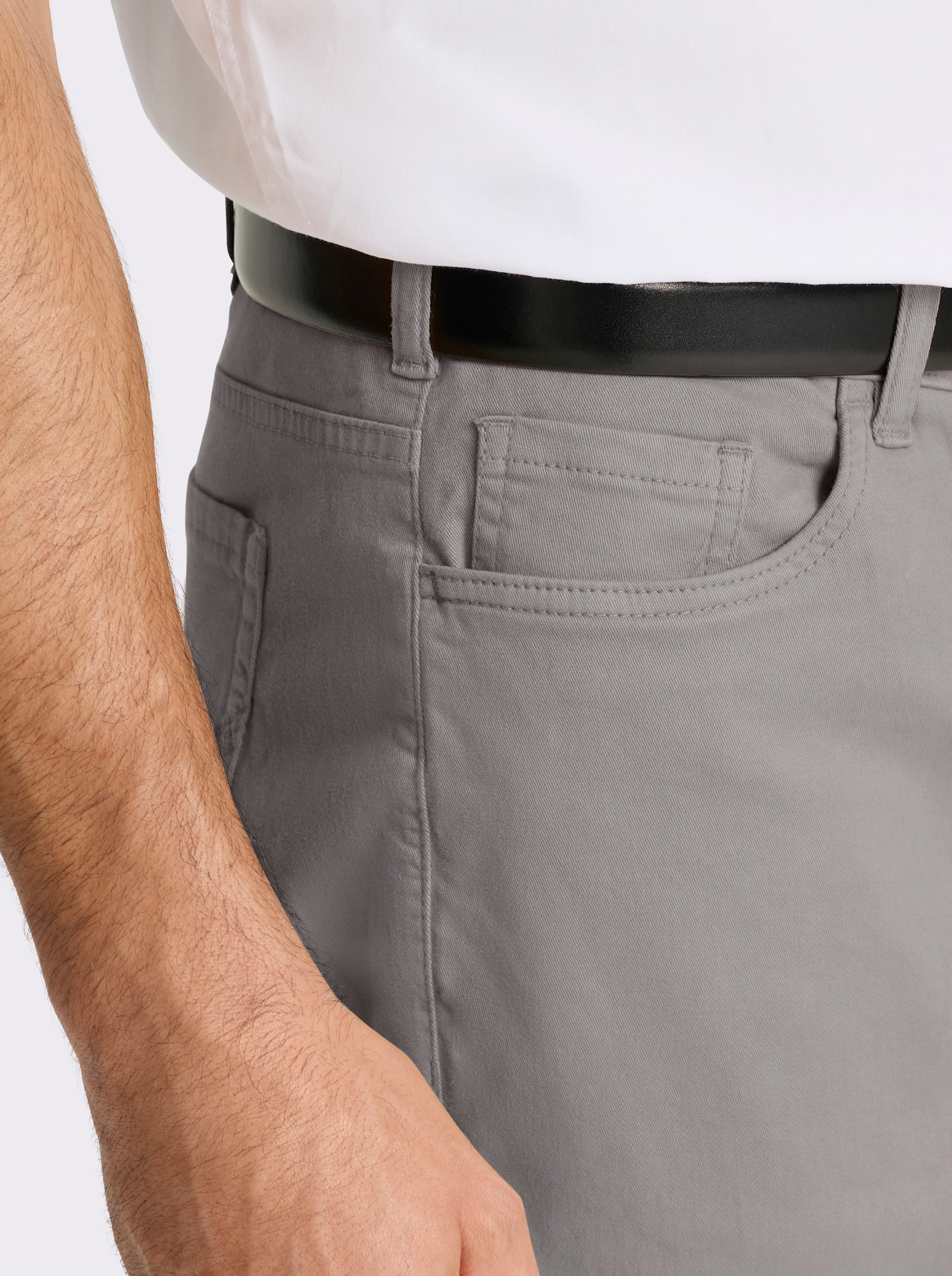 Marco Donati 5-pocketsbroek van twill - grijs