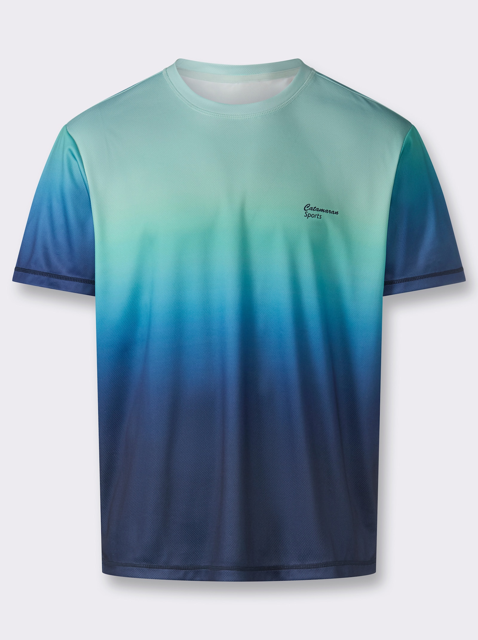 Catamaran Sports Kurzarmshirt mit Farbverlauf - marine-kalkmint