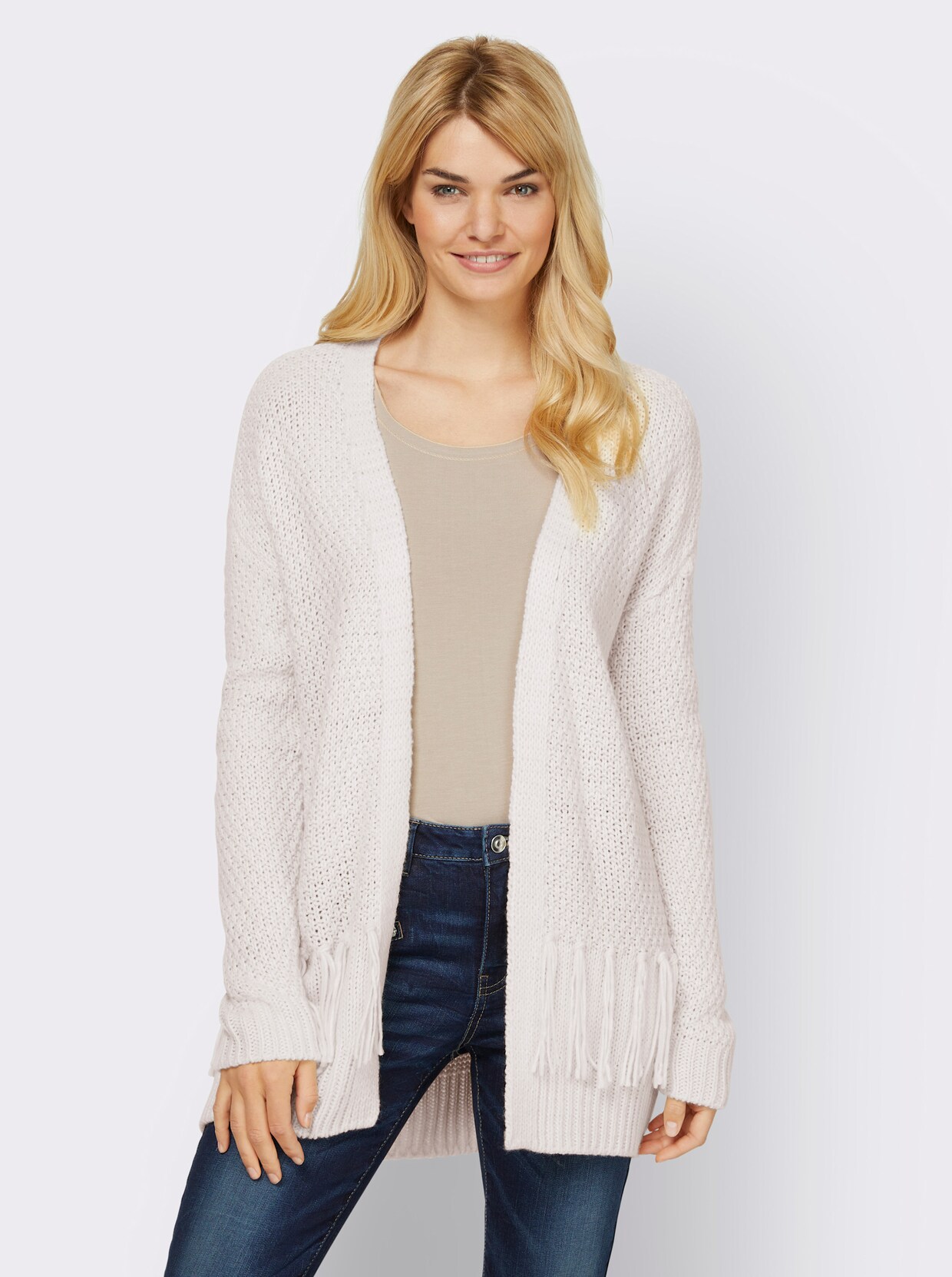 heine Strickjacke - champagner