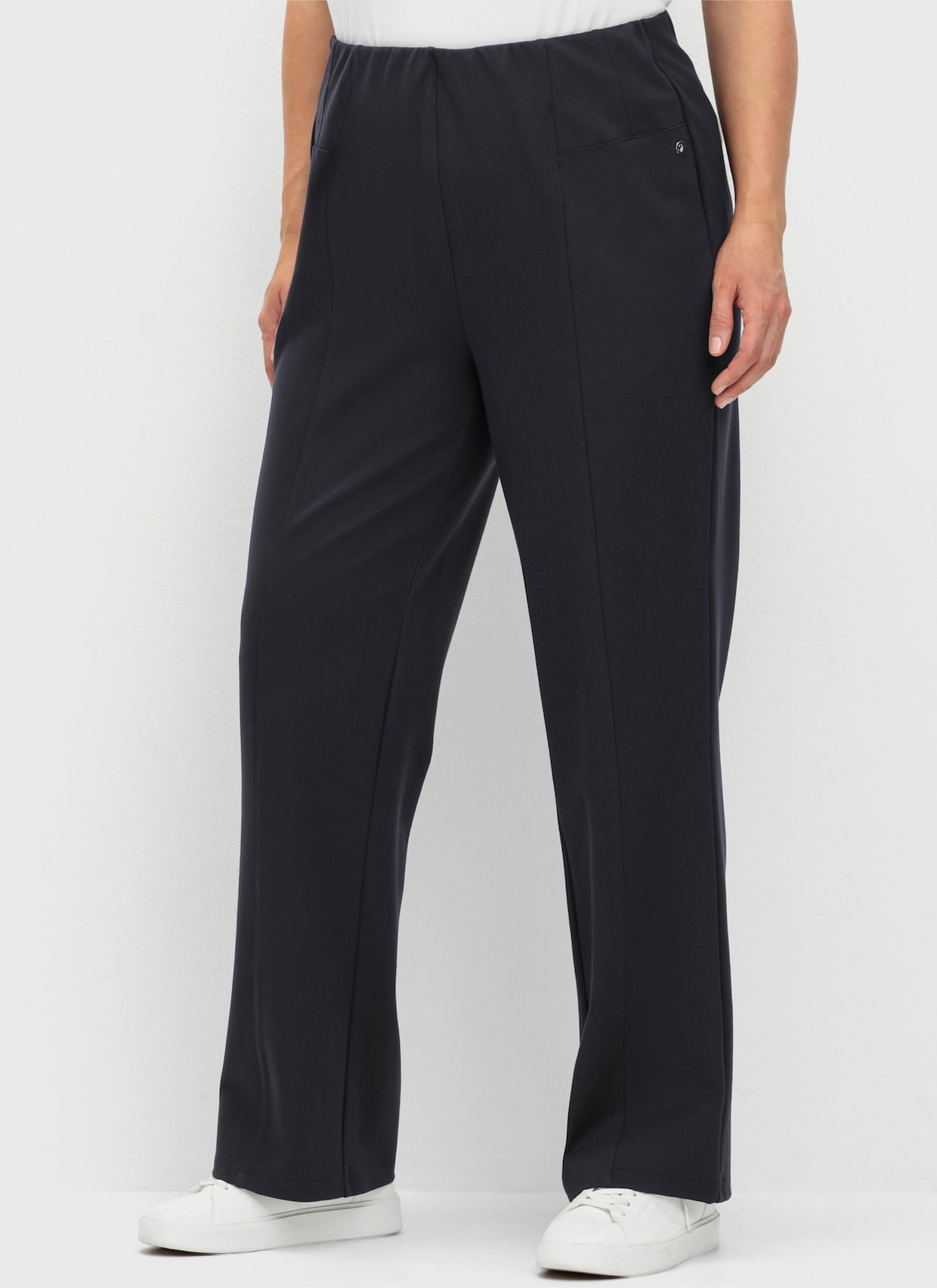 sheego Pantalon - bleu foncé