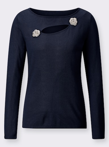 Feinstrickpullover - marine