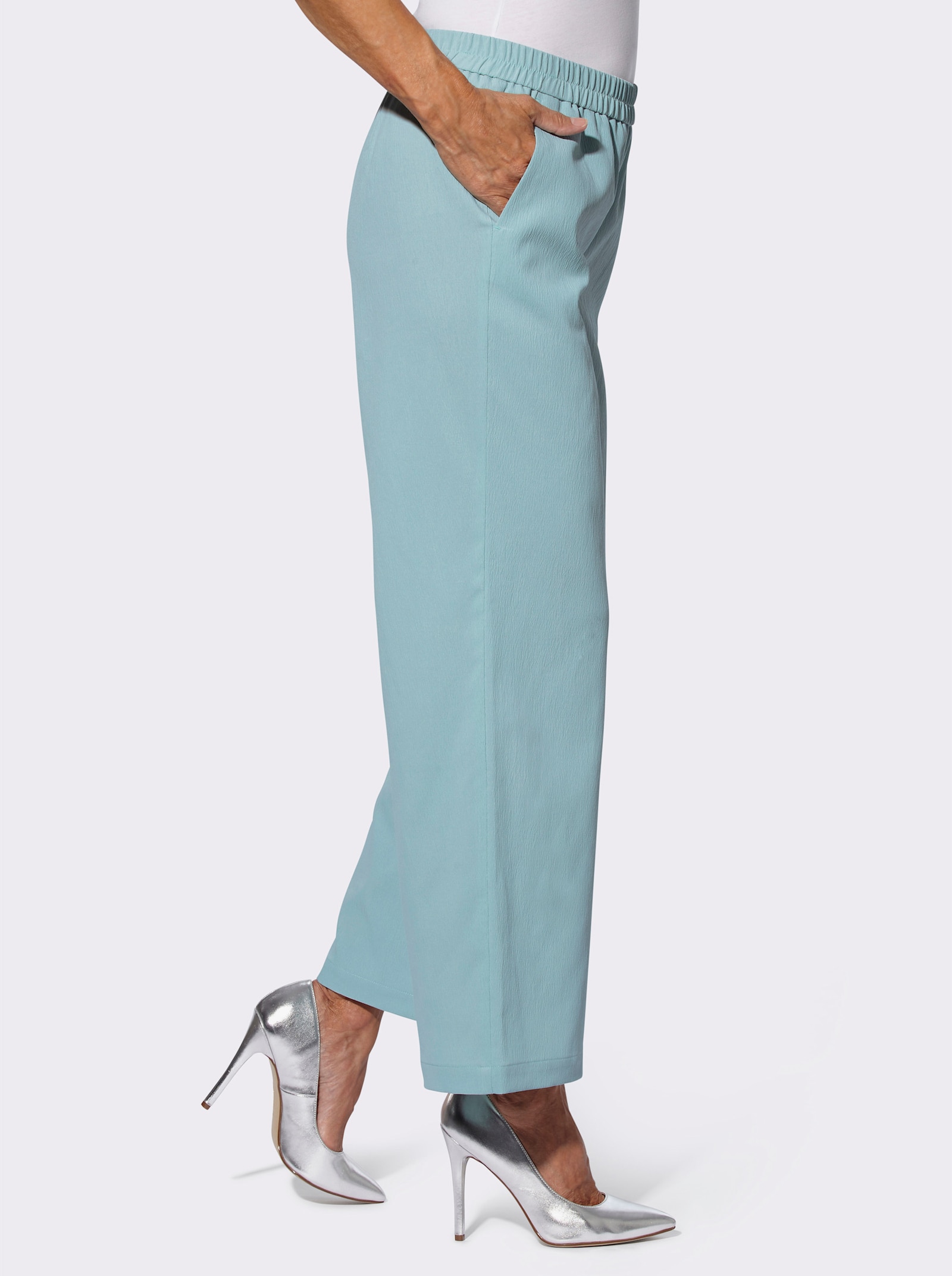 Anzughose in leicht strukturierter Qualität - kalkmint