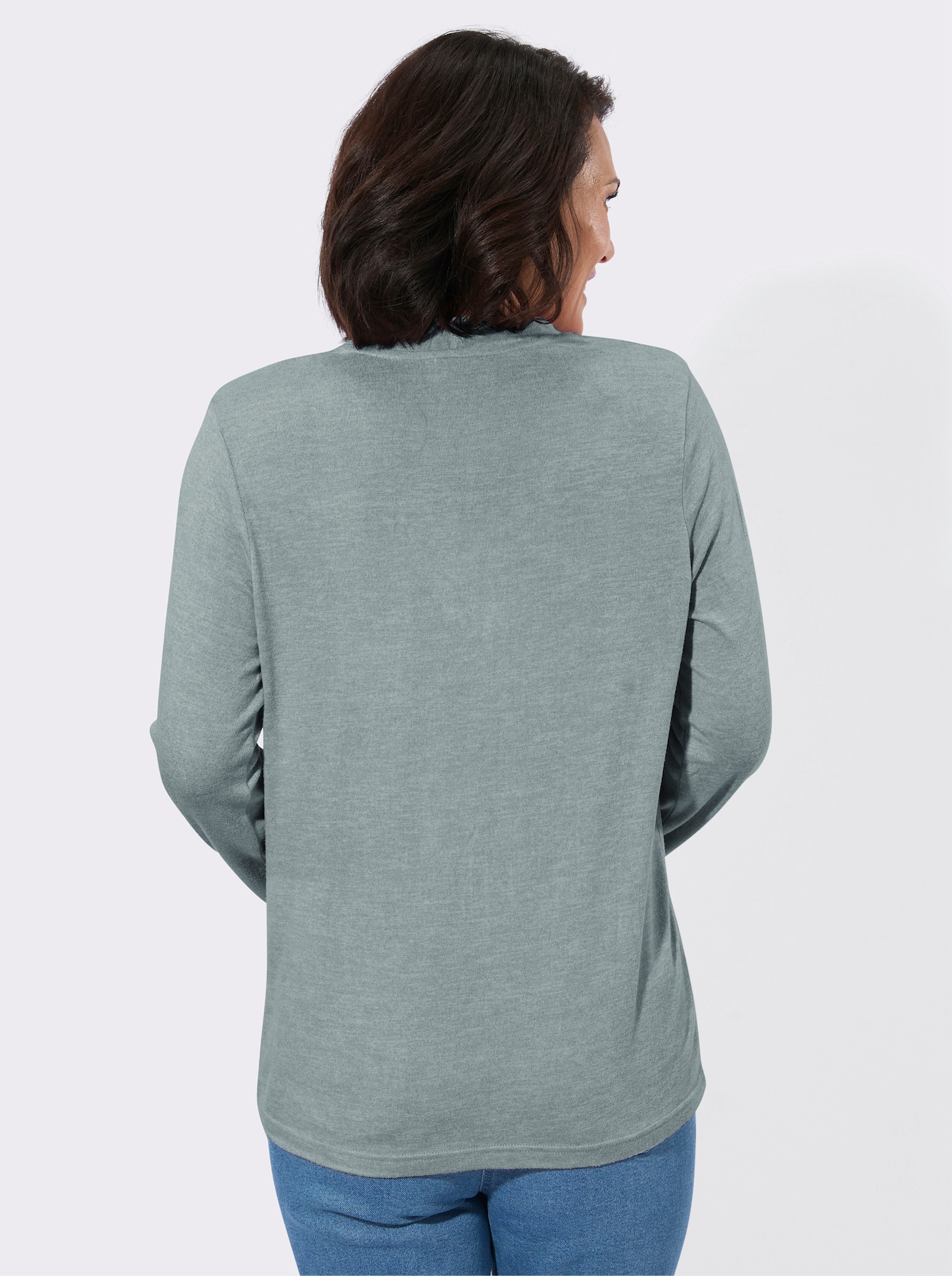 Winter-Shirt - jade-meliert