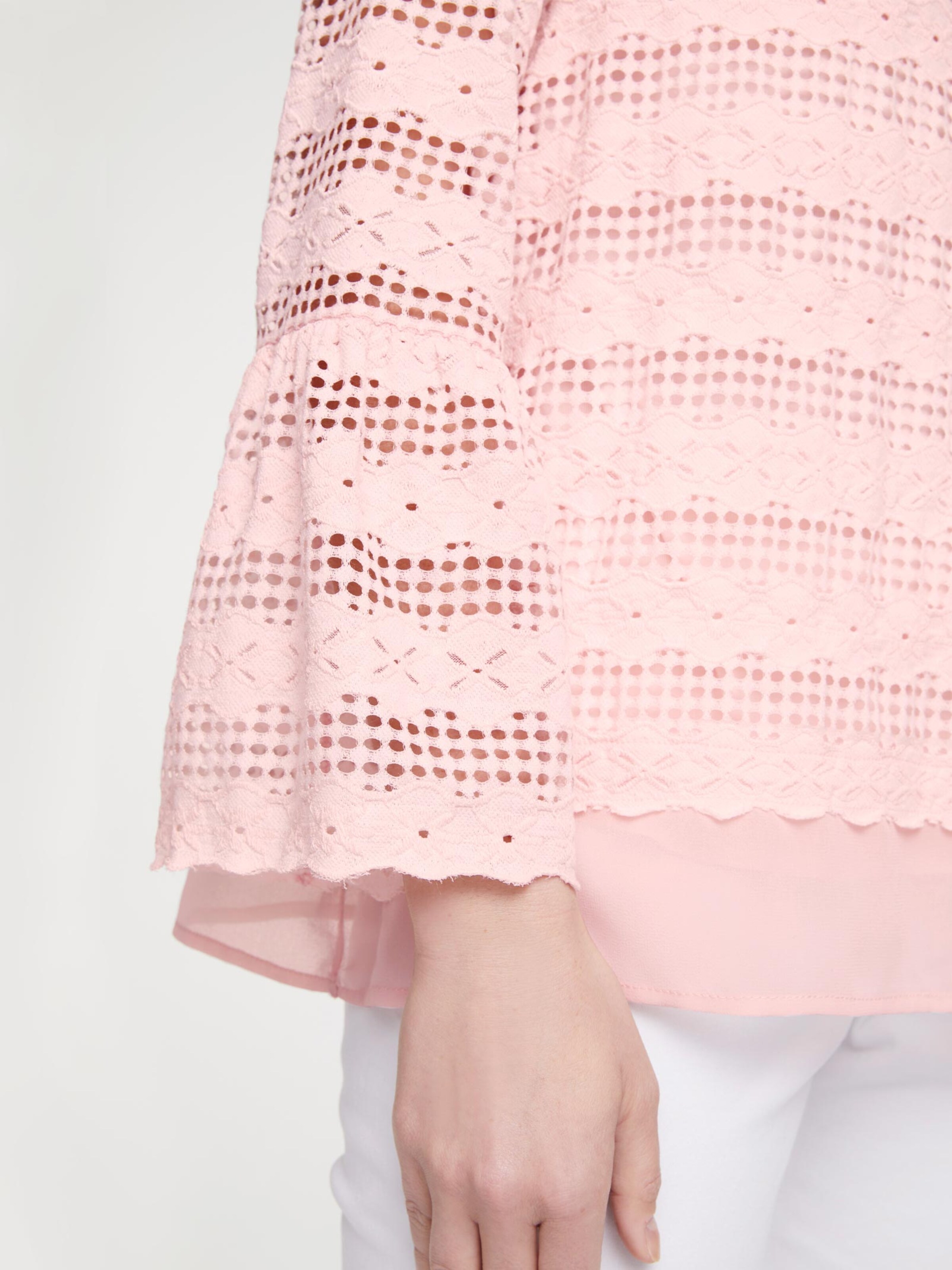 Damenmode Shirts Linea Tesini Spitzenshirt in softrose Damenmode Shirts Linea Tesini Spitzenshirt in softrose