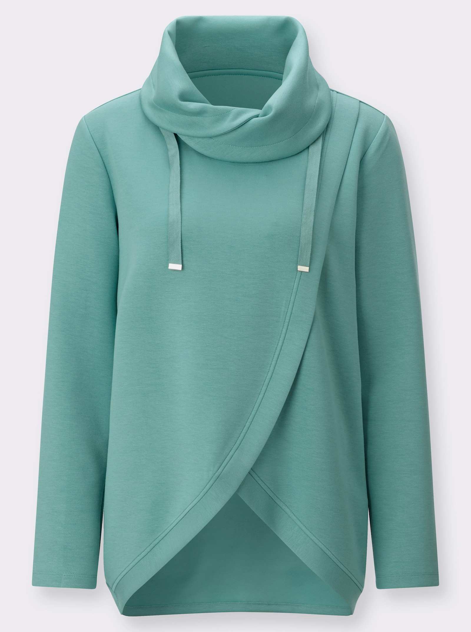  Longshirt in Wickel-Optik - salbei