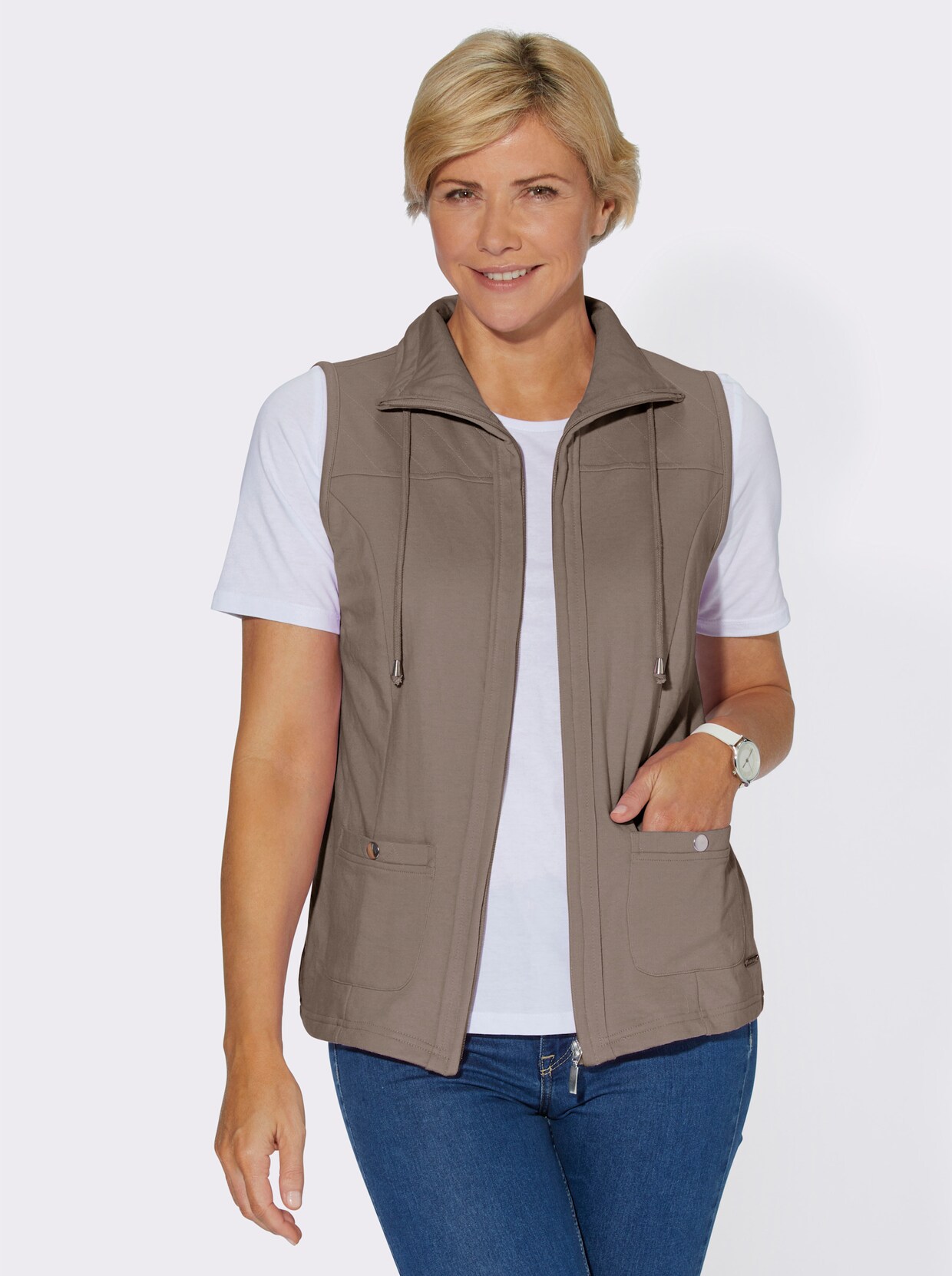 Shirtweste - taupe