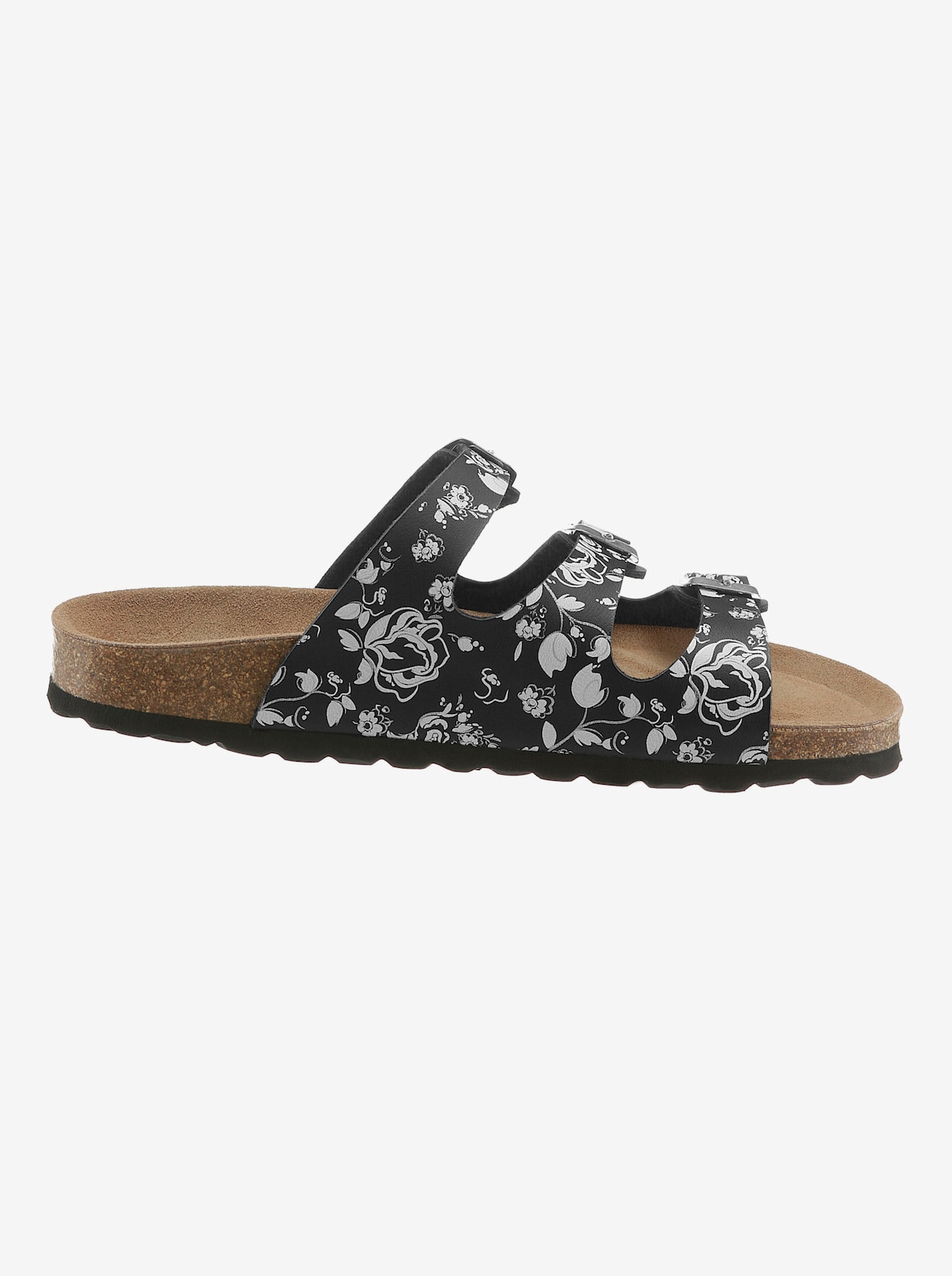 Bio Time Slippers - zwart geprint