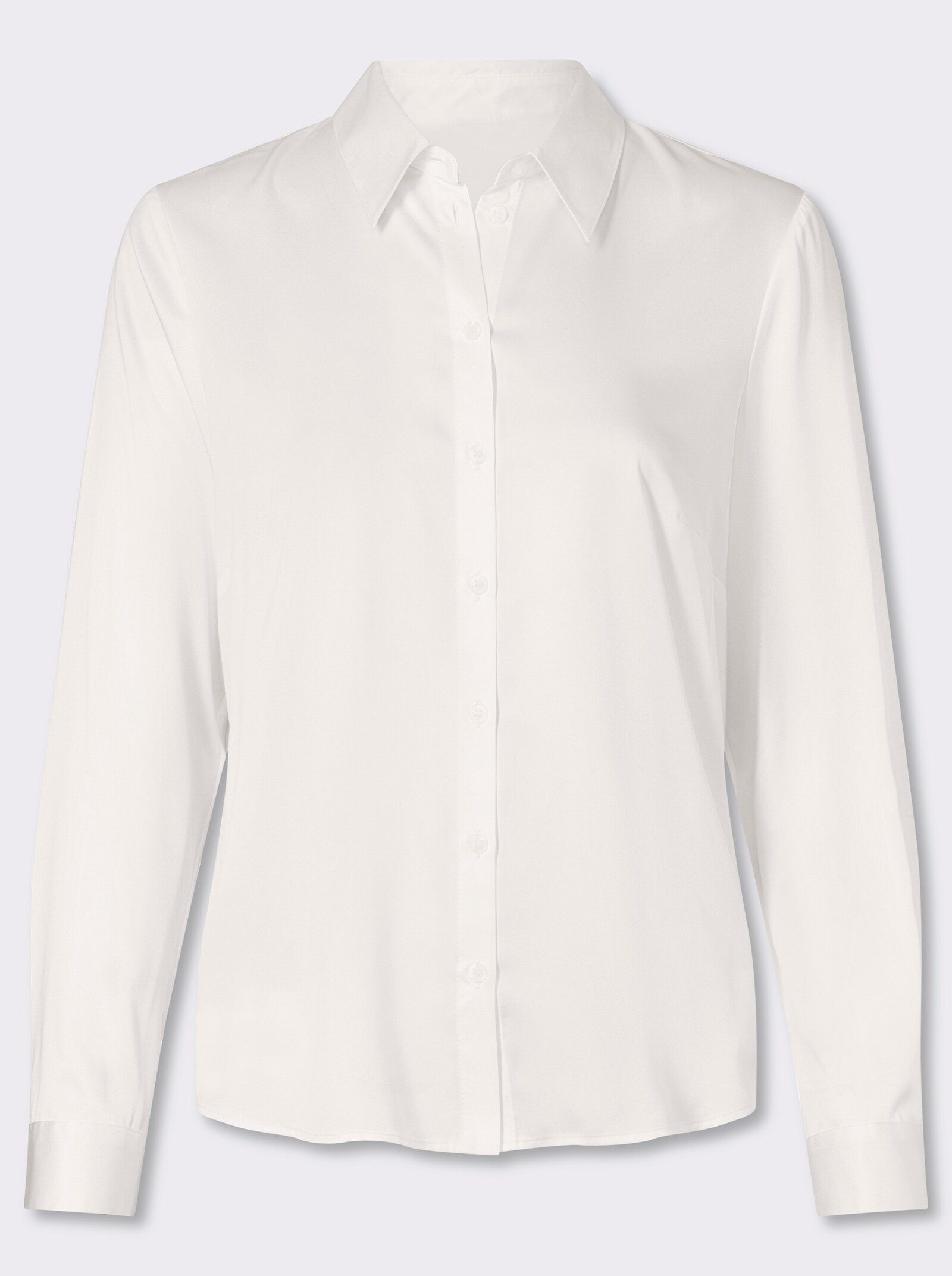 heine Satinbluse mit abgerundetem Saum - ecru