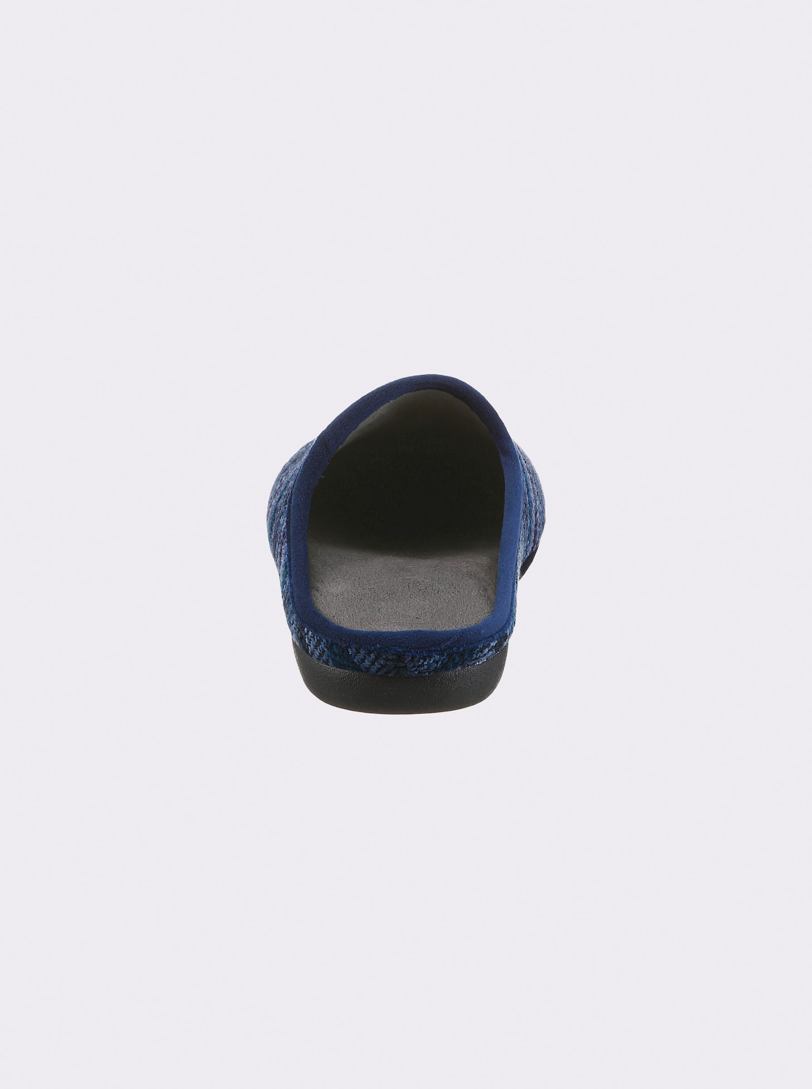 Pantoffel mit weich gepolsterter Innensohle - marine-gemustert