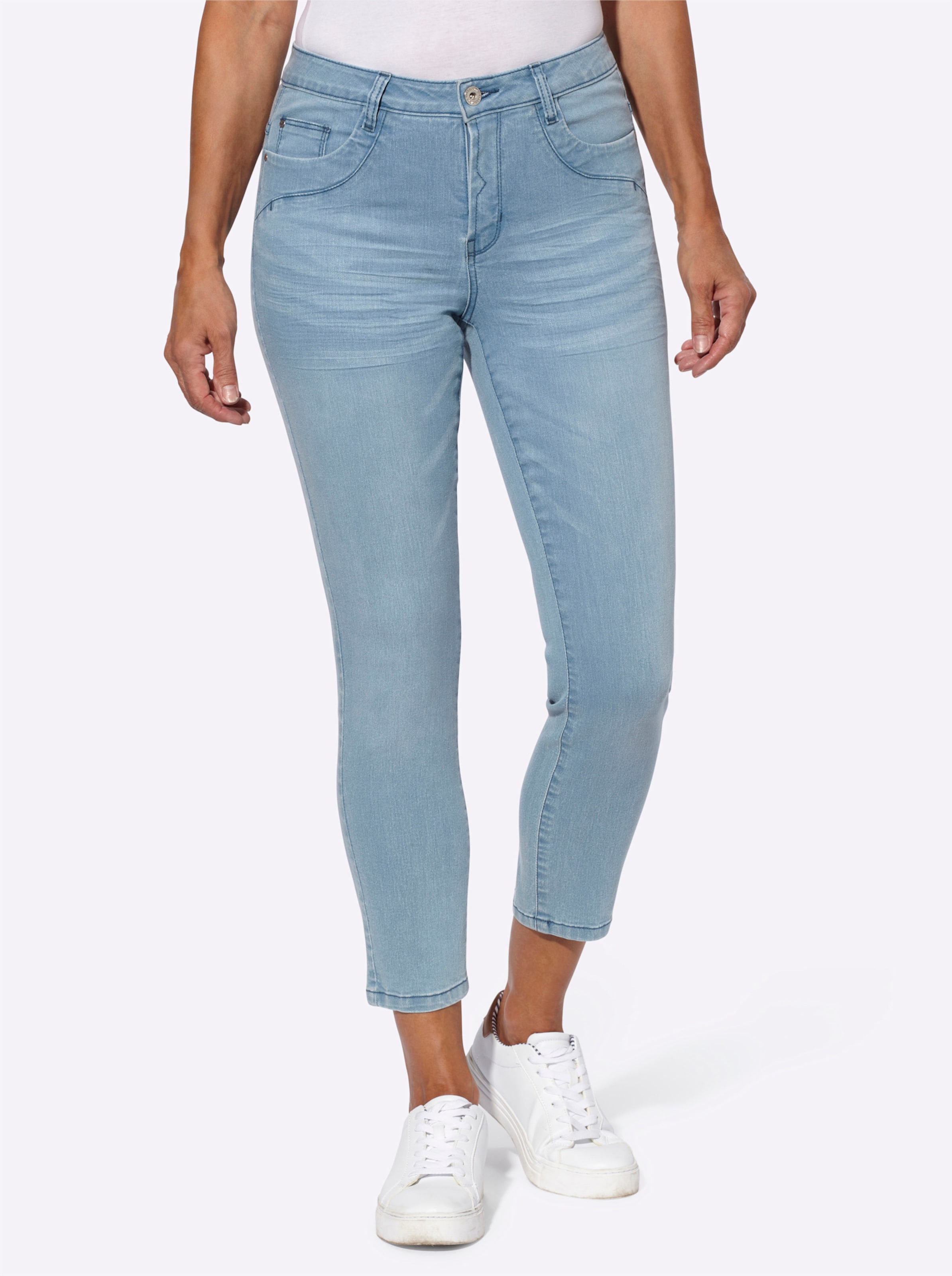 Witt Damen 7/8-Jeans, blue-bleached