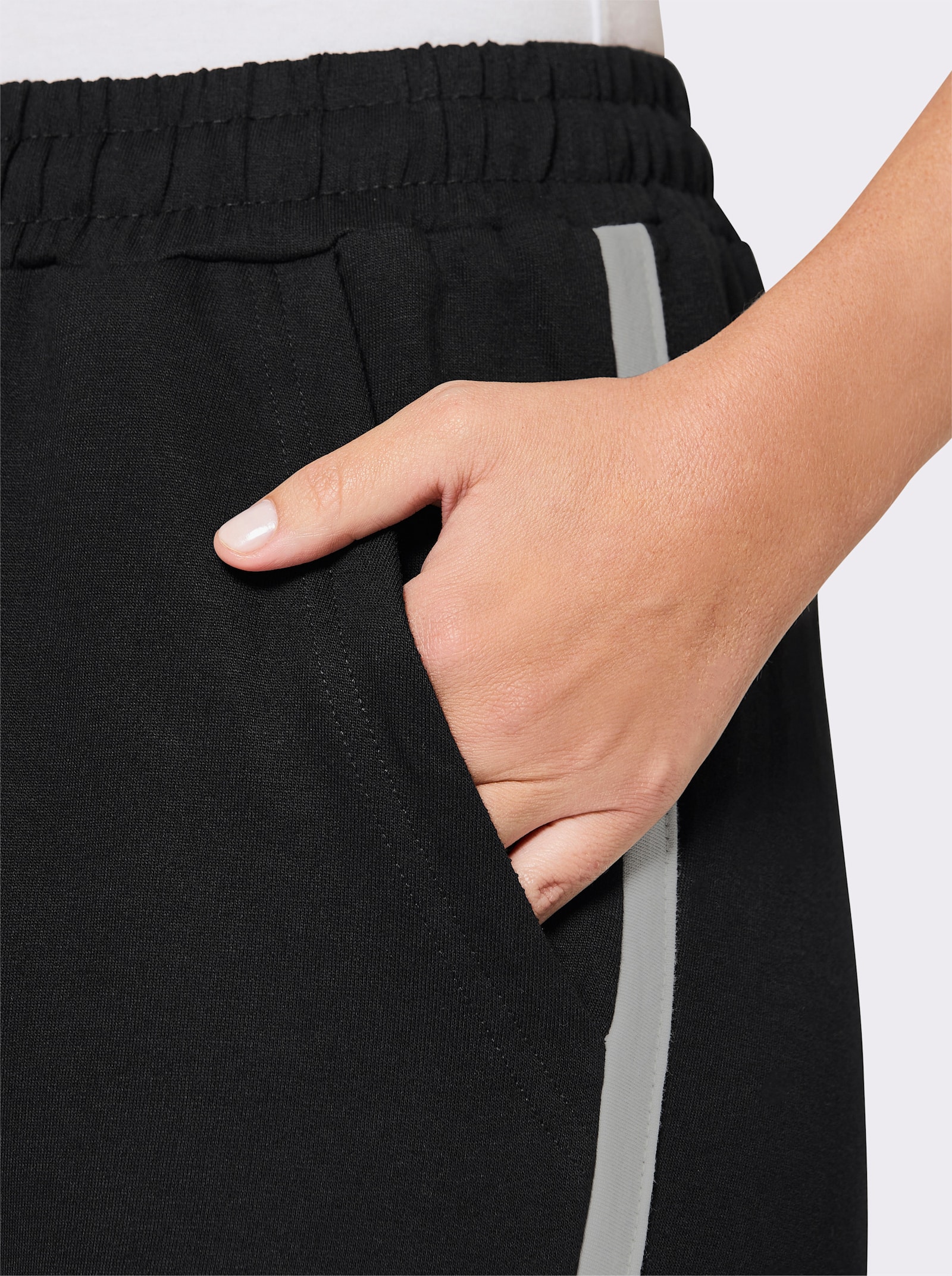 Catamaran Sports Freizeithose mit innenliegendem Zugband - schwarz-hellgrau