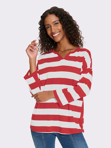 heine Ringelshirt - erdbeere-weiß-geringelt