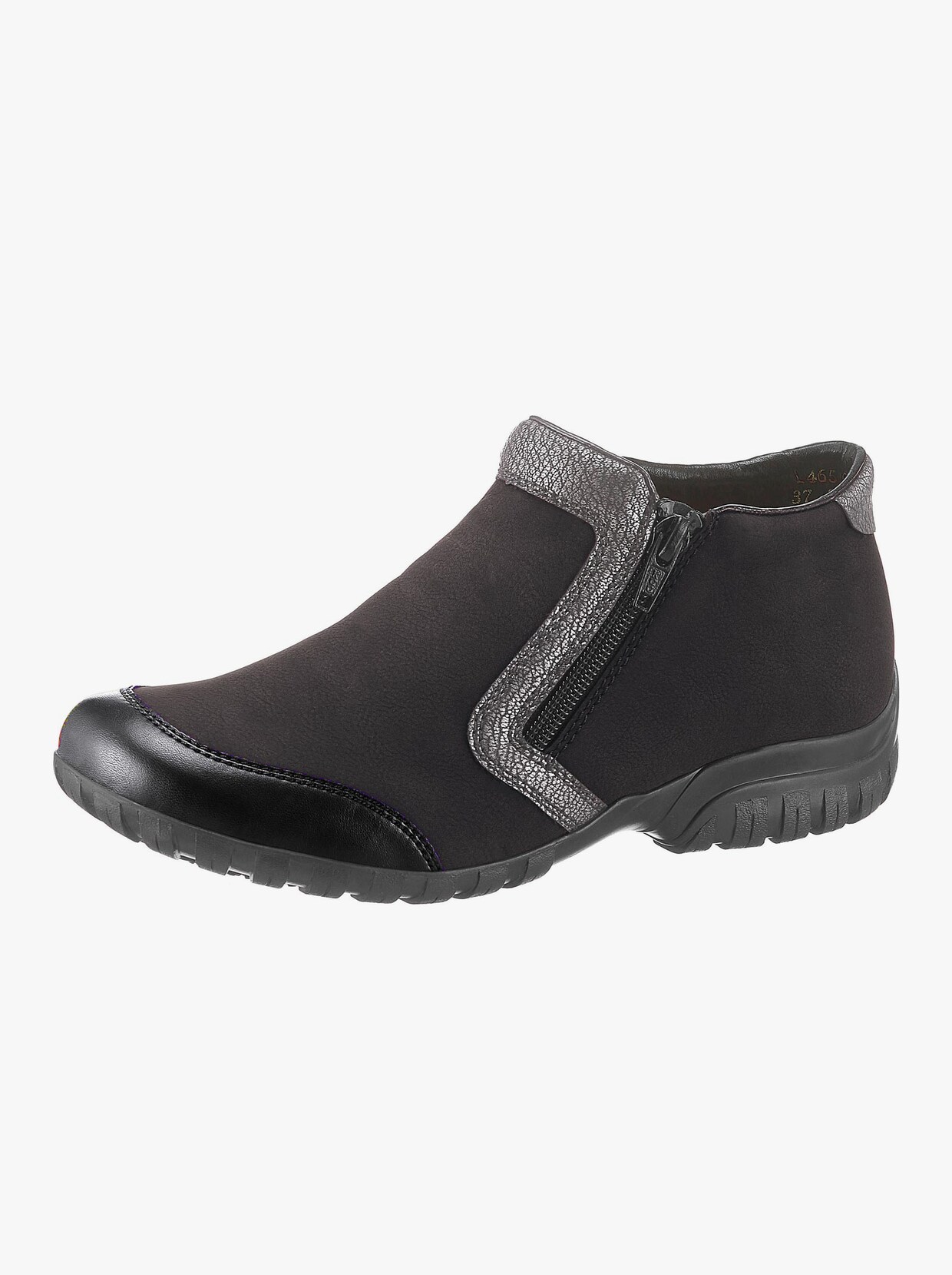 Rieker Slipper - schwarz-silberfarben