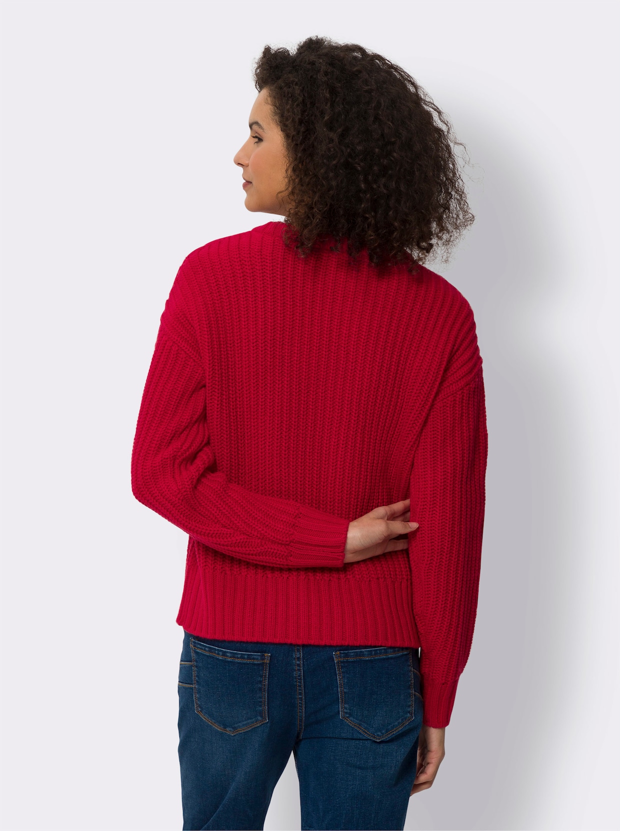 heine Pullover met ronde hals - rood