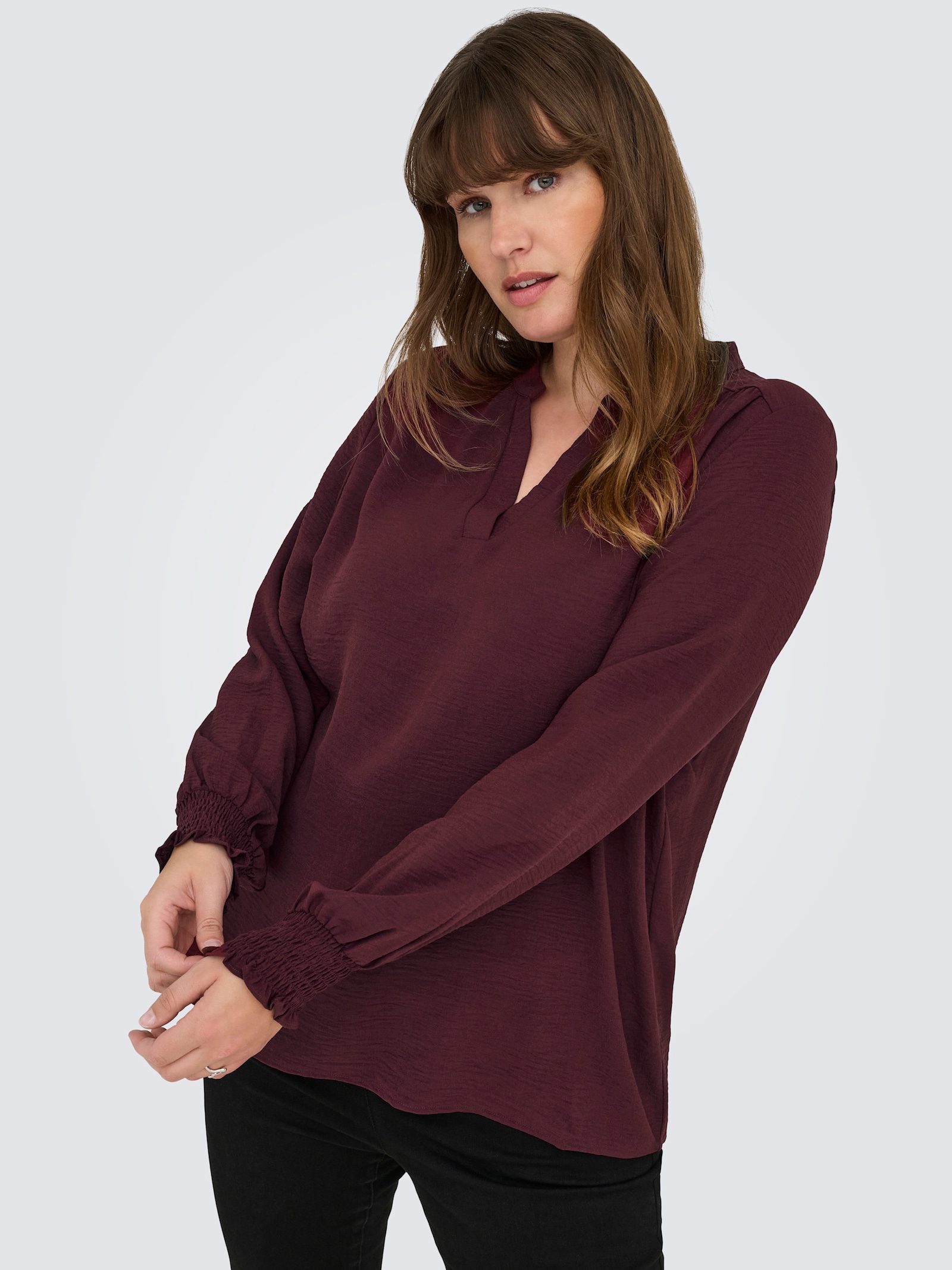 ONLY CARMAKOMA Shirtbluse - tawny port