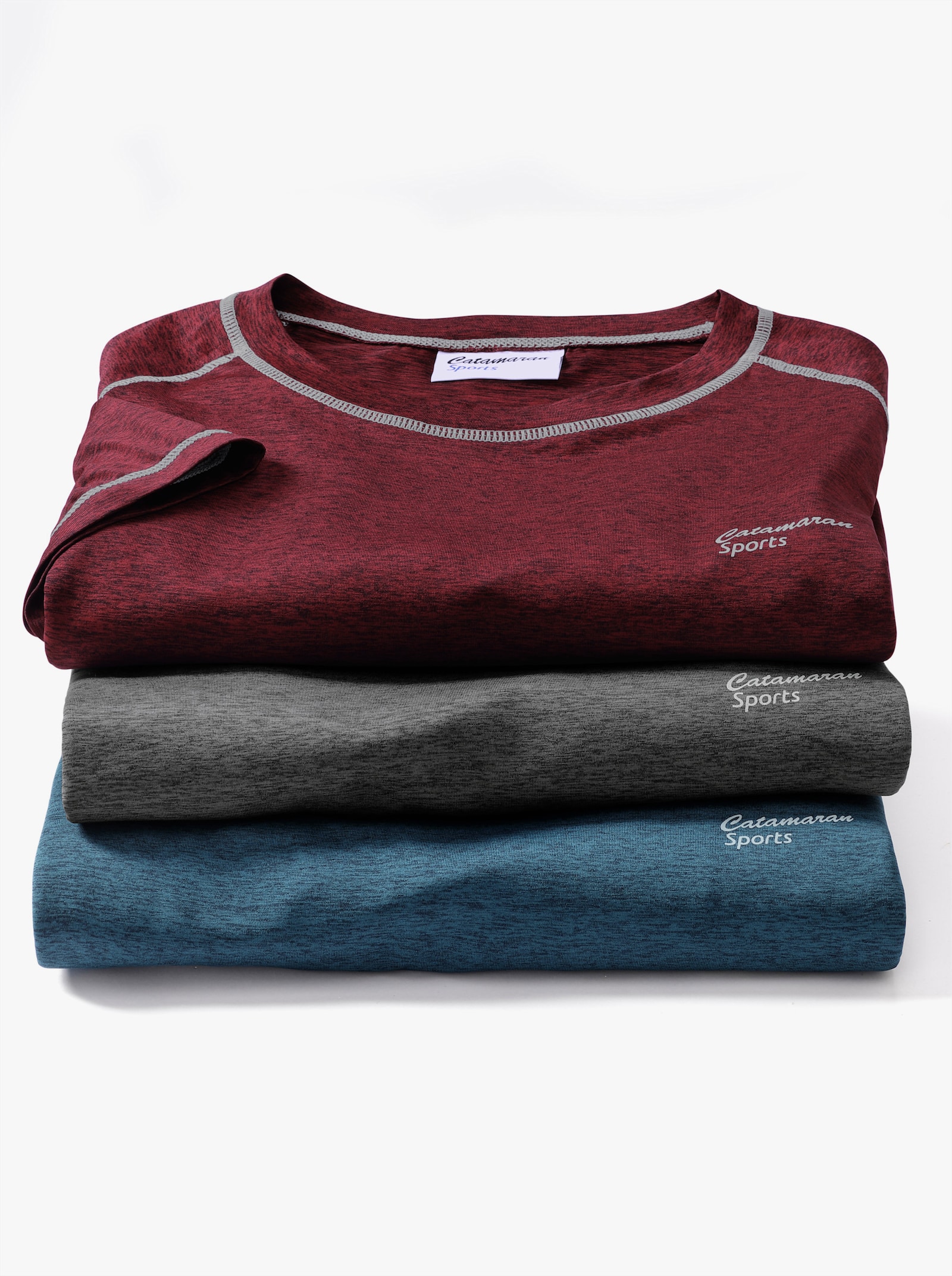 Catamaran Sports Functioneel shirt, ademend en sneldrogend - grijs gemêleerd