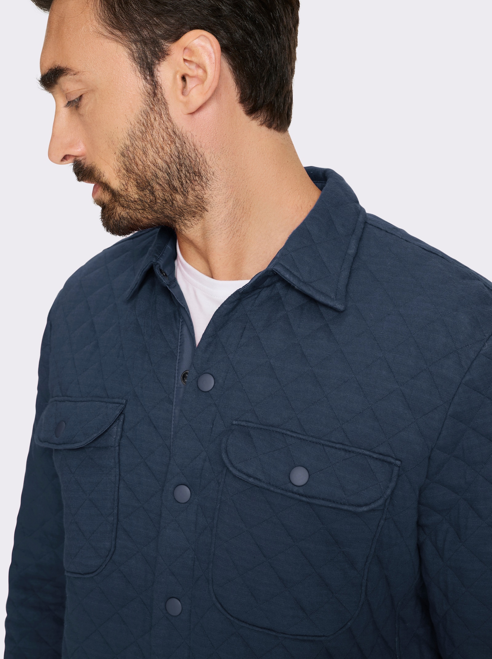 Marco Donati Jacke für die Übergangszeit, leicht wattiert - dunkelblau