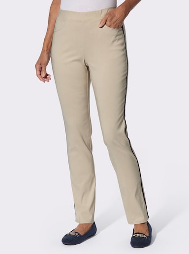 Bengalinhose mit seitlicher Kontrastpaspel - sand-marine
