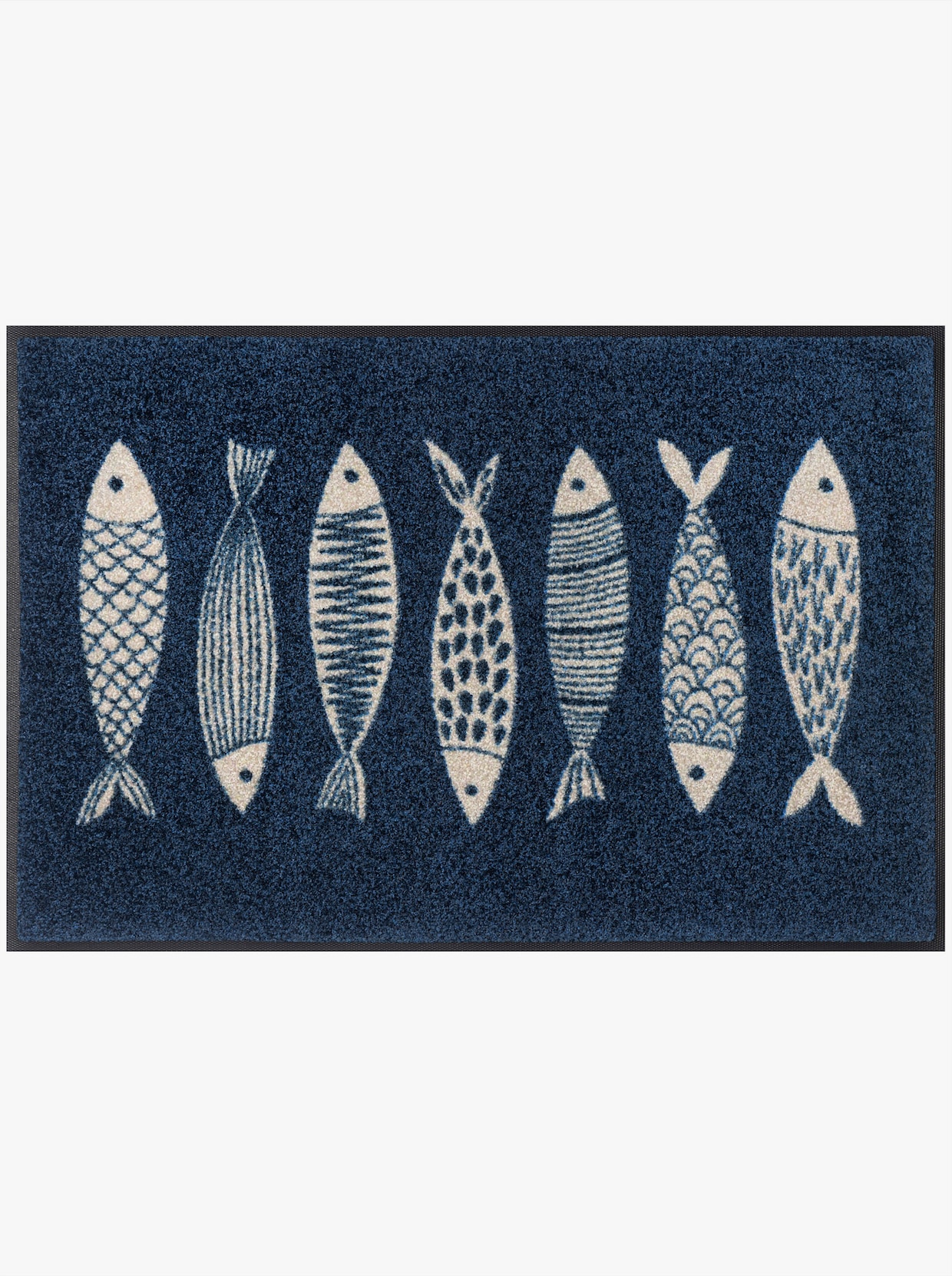 wash+dry by Kleen-Tex Fußmatte - blau-ecru