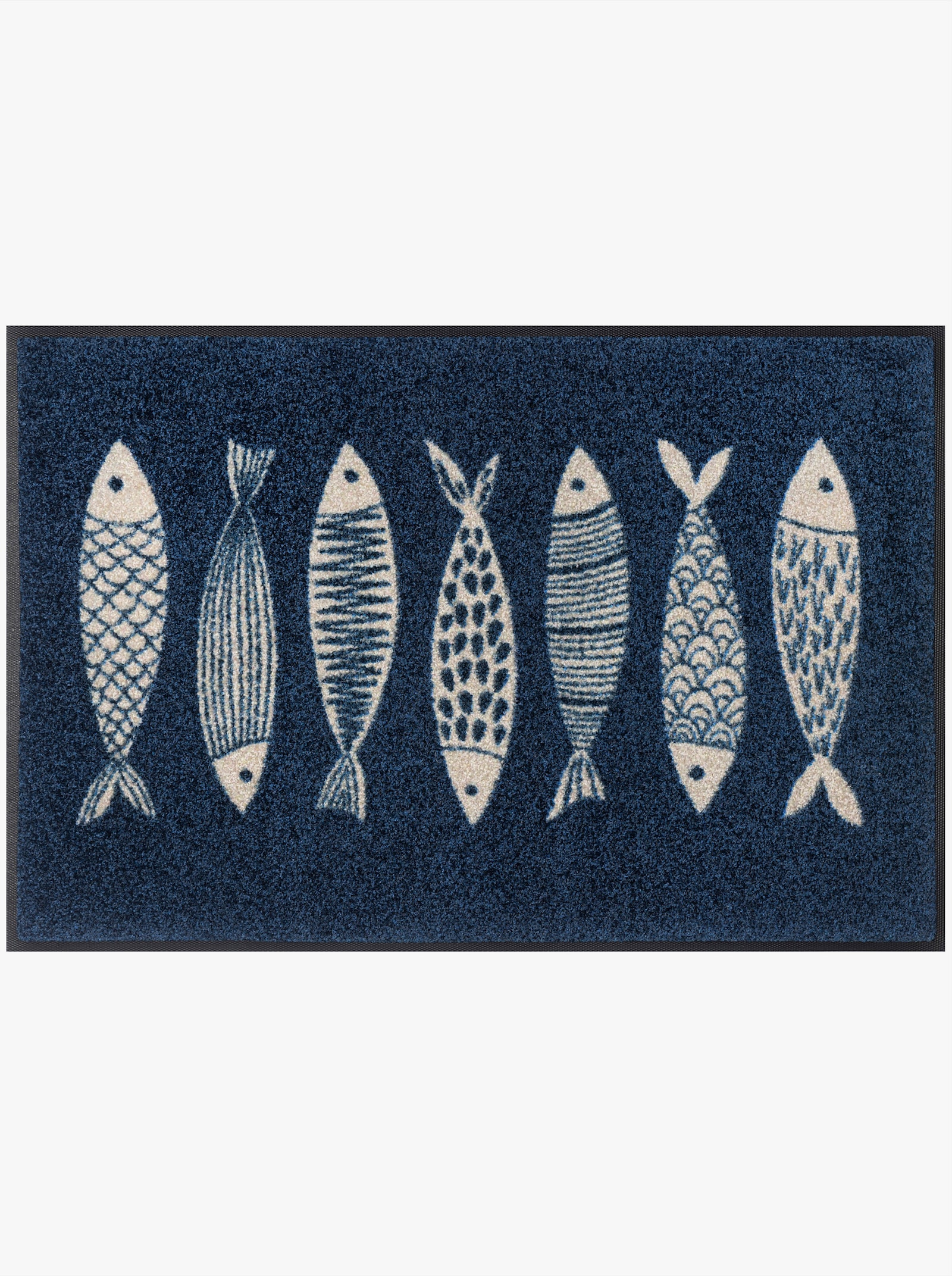 wash+dry by Kleen-Tex Fußmatte - blau-ecru