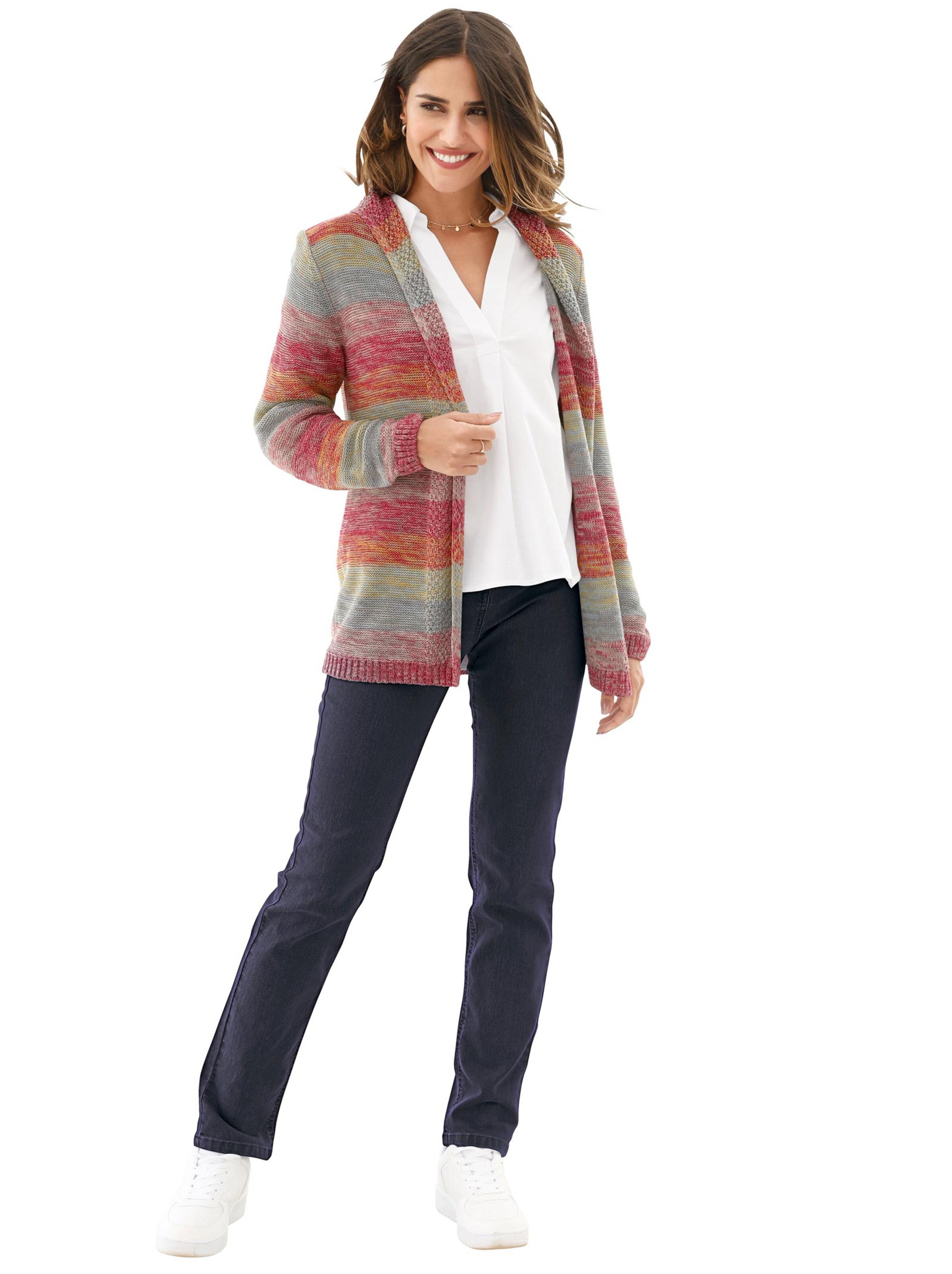 Strickjacke - bunt-geringelt