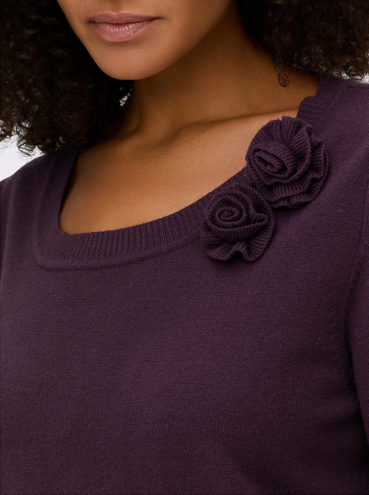 sheego Pullover - aubergine