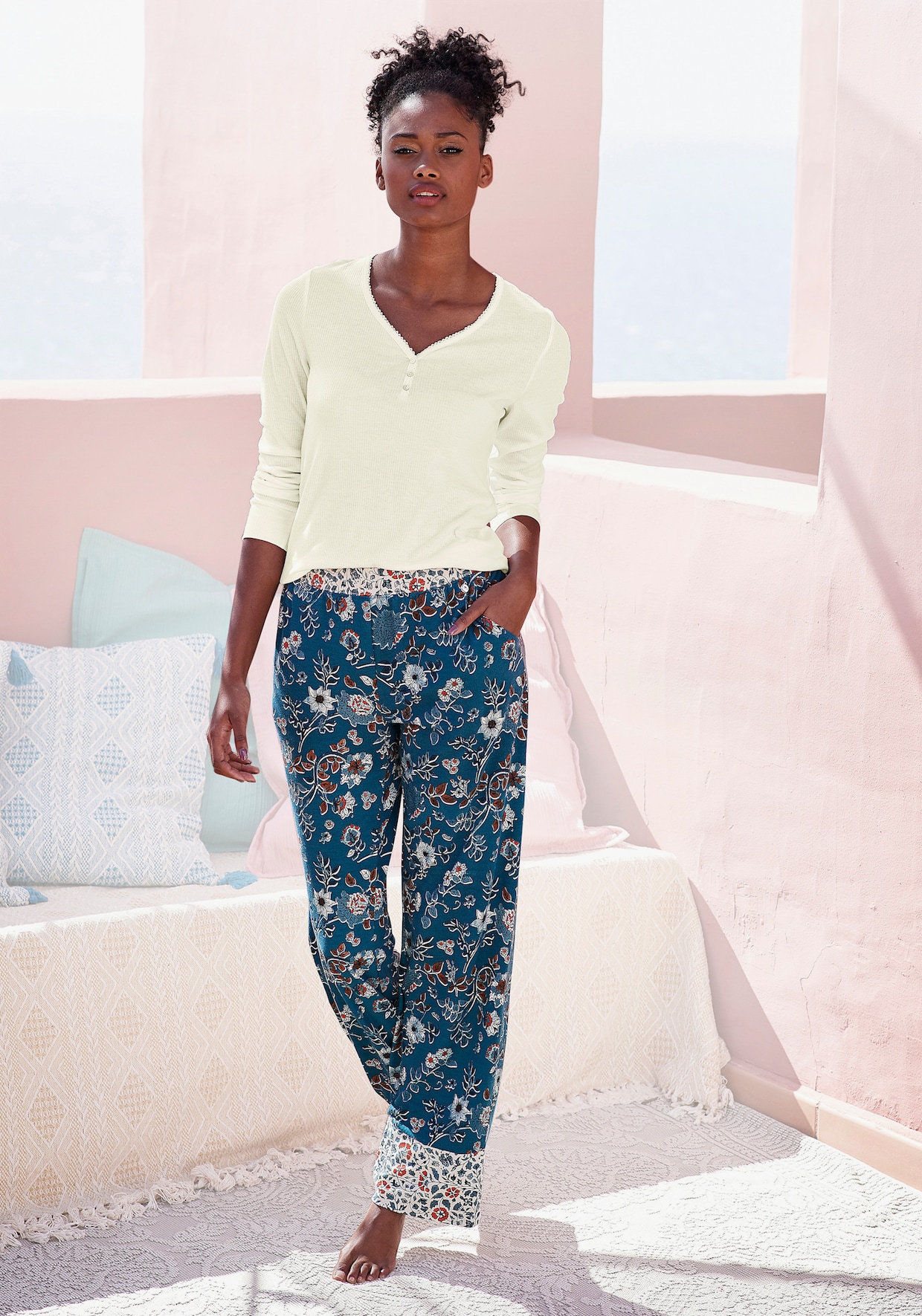 LASCANA Pyjamabovendeel - ecru