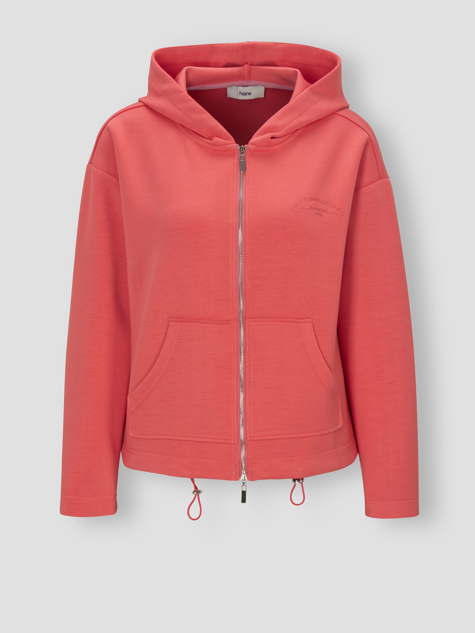heine Sweatjacke mit Kapuze - grapefruit