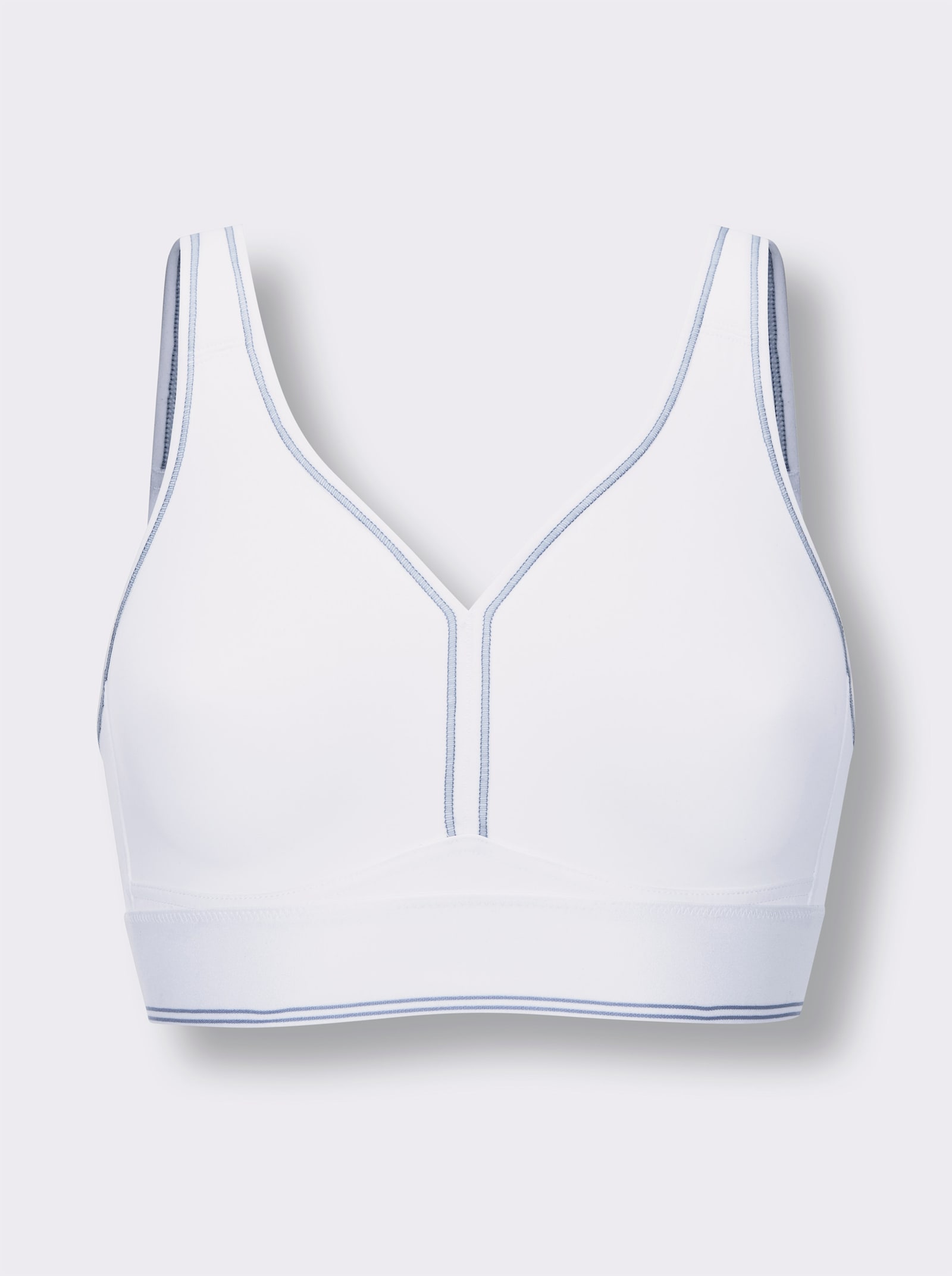 Pohodlná podprsenka bez kostic - bílá-modrá