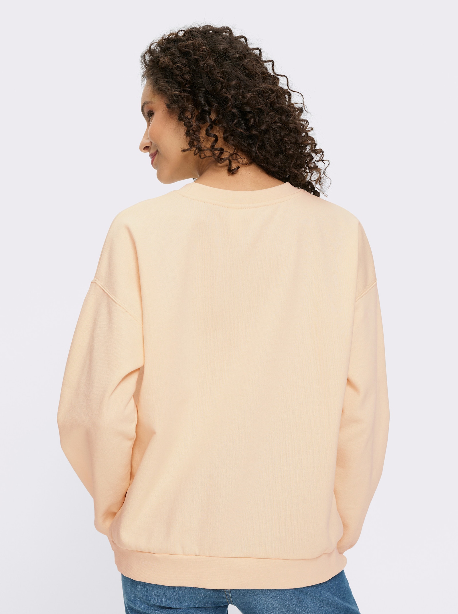 heine Sweatshirt mit Blütendruck - champagner