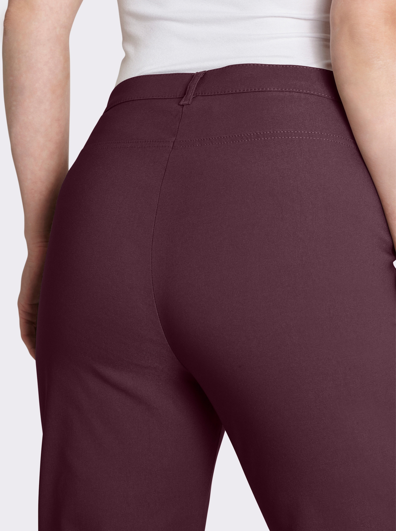 Stehmann Comfort line Thermohose in elastischer Bengalin-Qualität - bordeaux