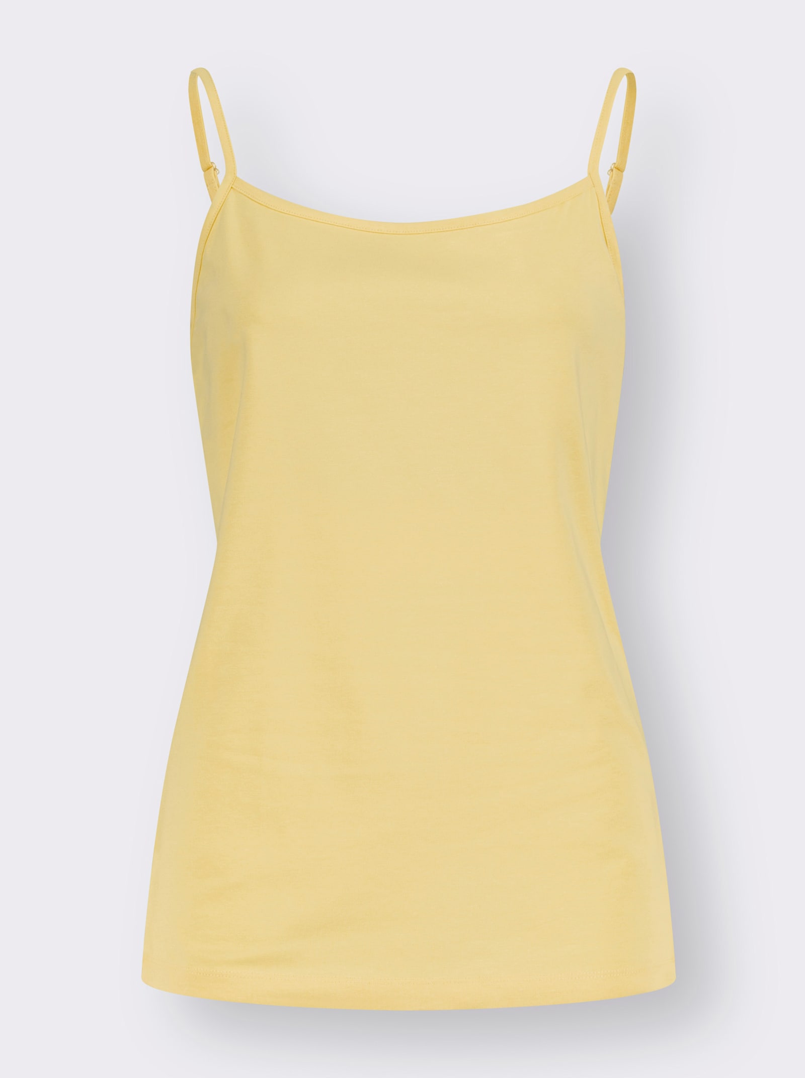 Trägertop aus Baumwoll-Stretch - zitrone