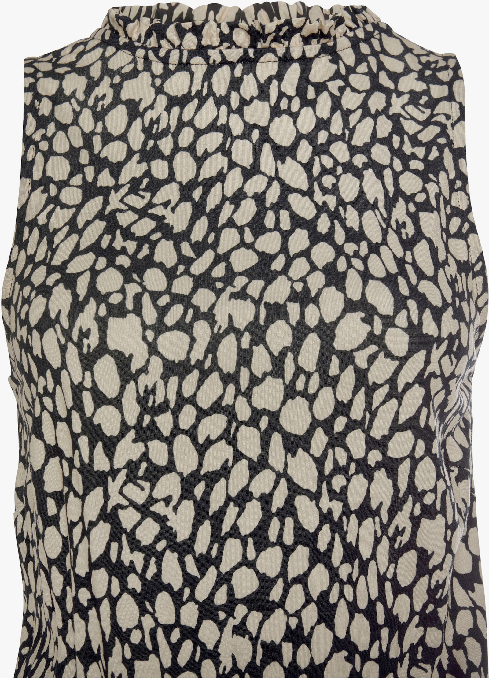 LASCANA Robe en jersey - noir-beige imprimé