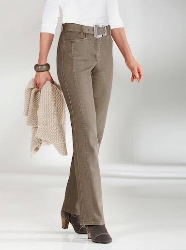Cosma Gerade Jeans mit Bauch-weg-Effekt - taupe