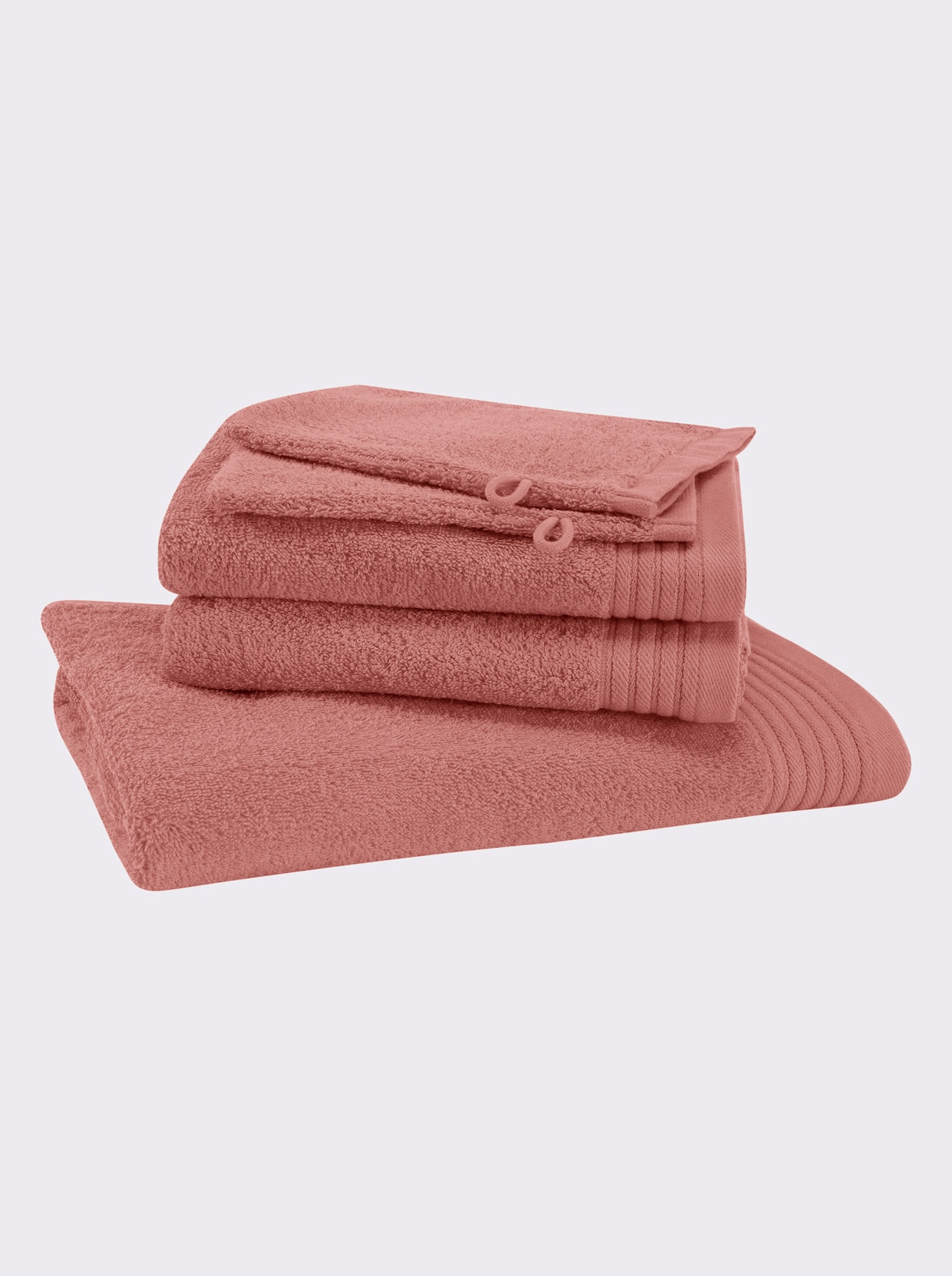 wäschepur Lot économique de 5 serviettes éponge - bois de rose