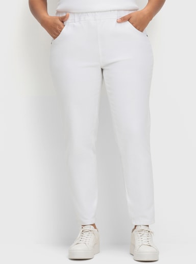 sheego Jeggings - white denim