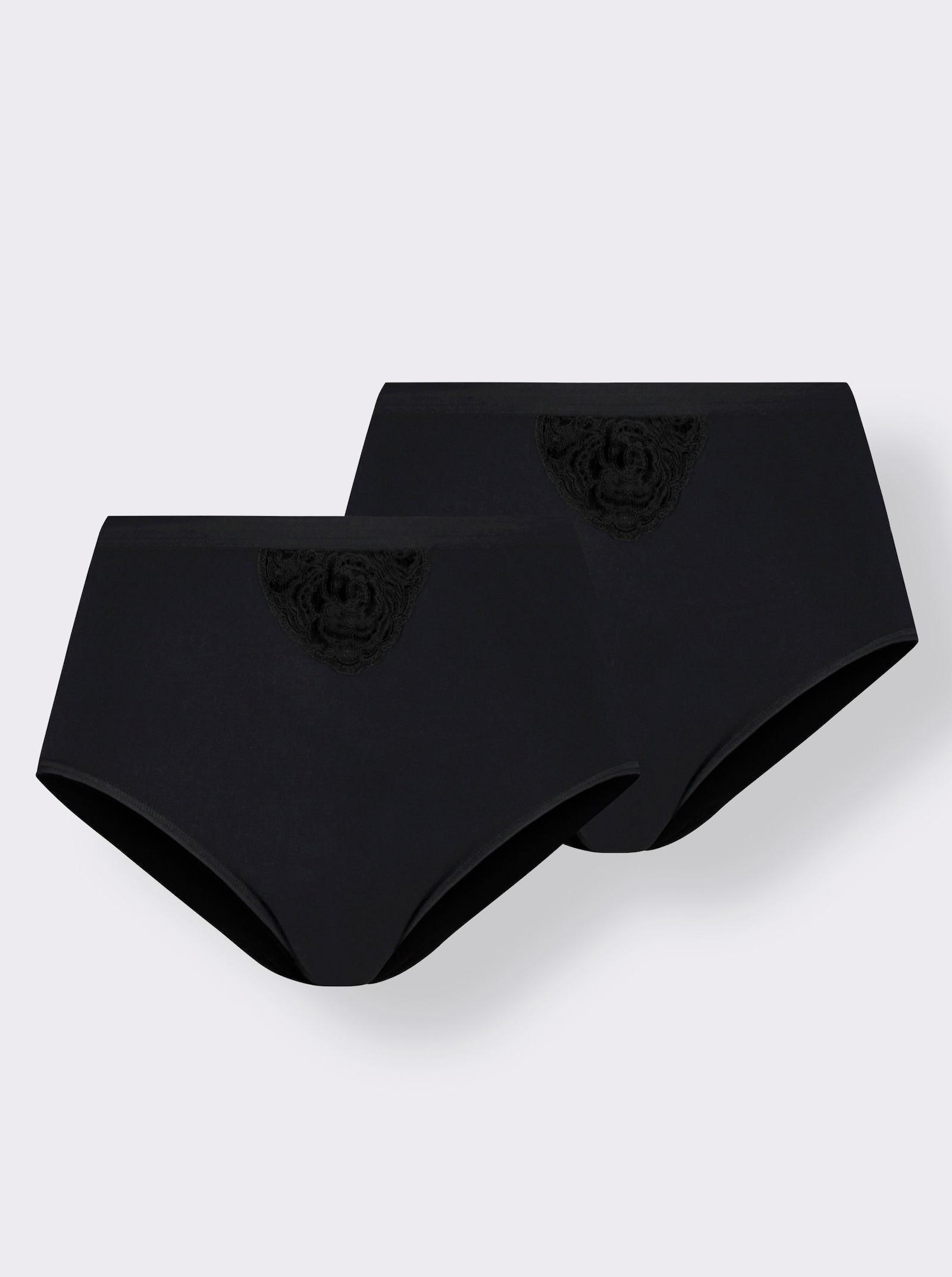 Speidel Taillenslip mit Stickereispitzen-Motiv - schwarz