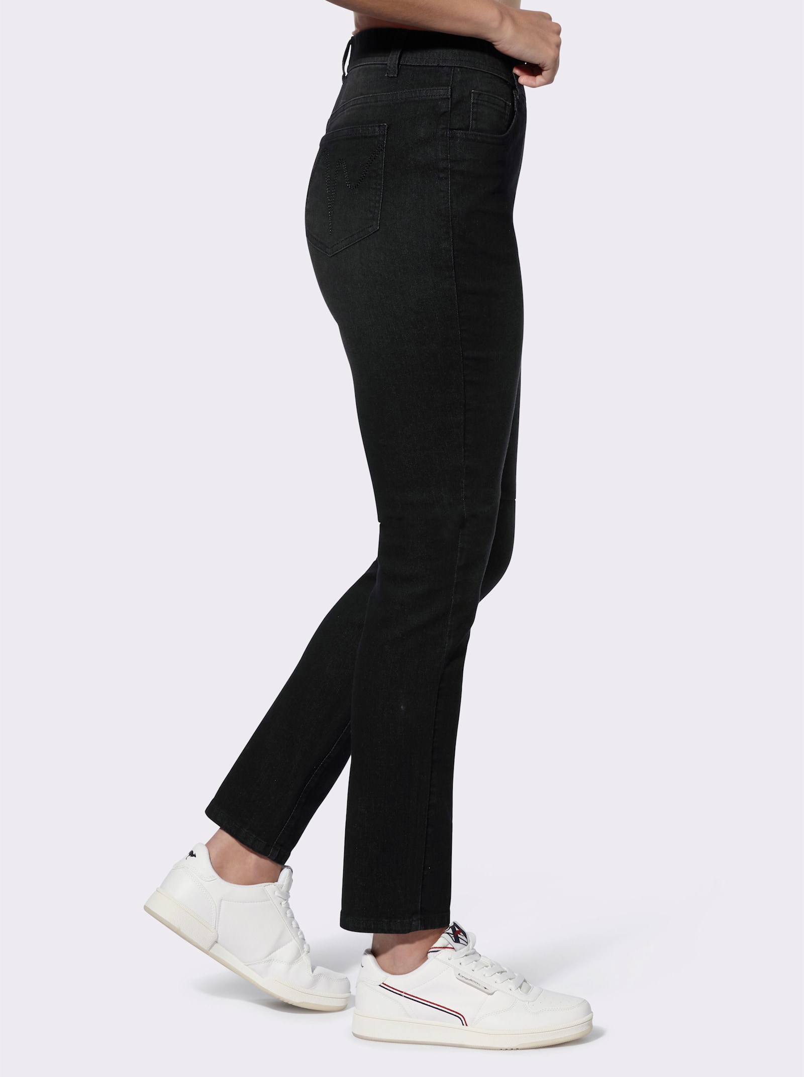 heine Schlupfjeans mit Gürtelschlaufen - black denim